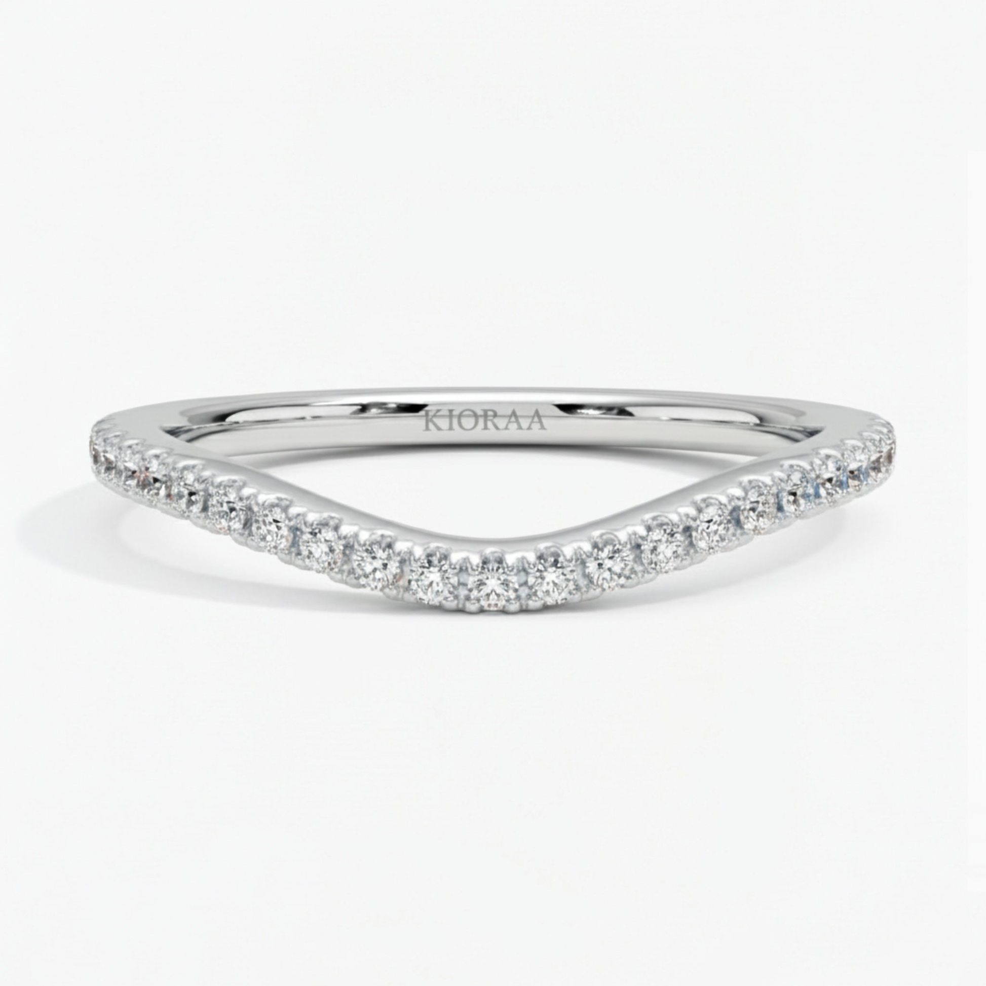 Half Coverage Round Cut Eternity Wedding Band