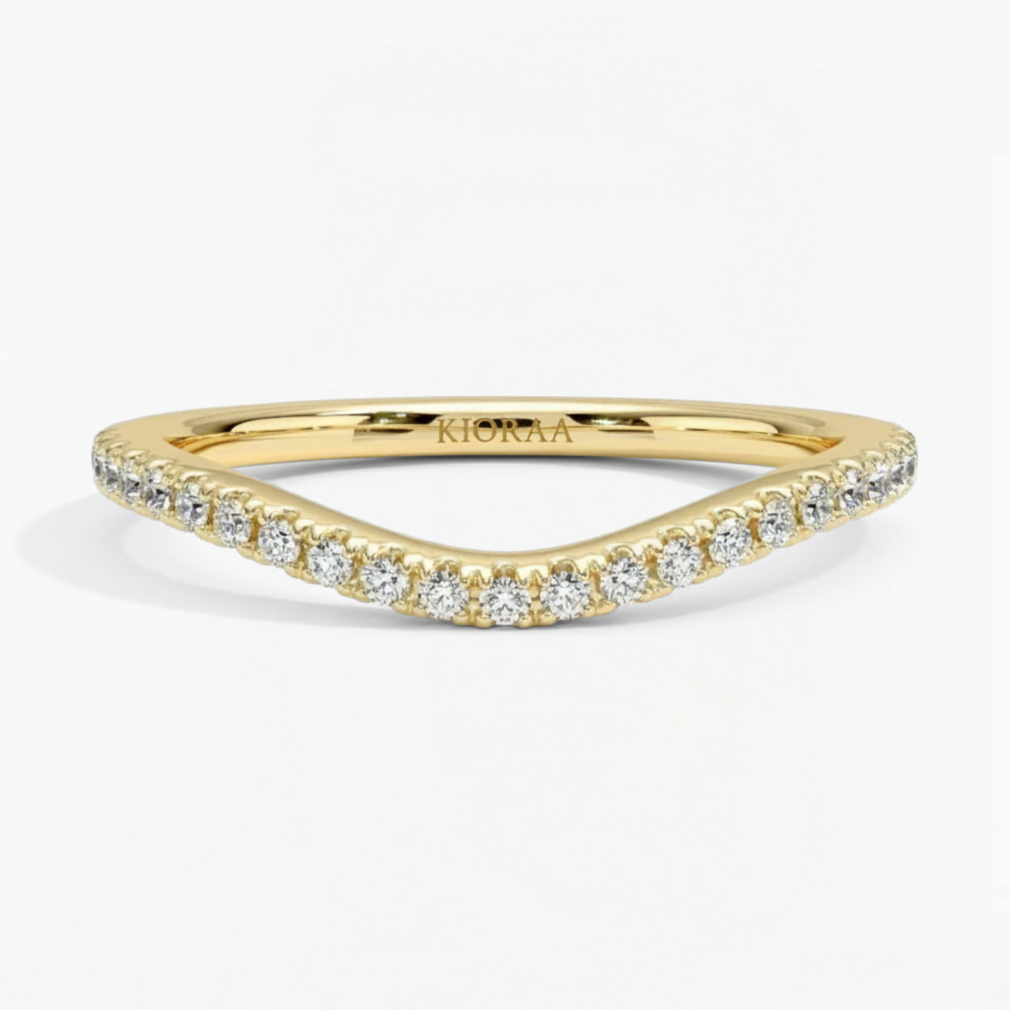 Half Coverage Round Cut Eternity Wedding Band