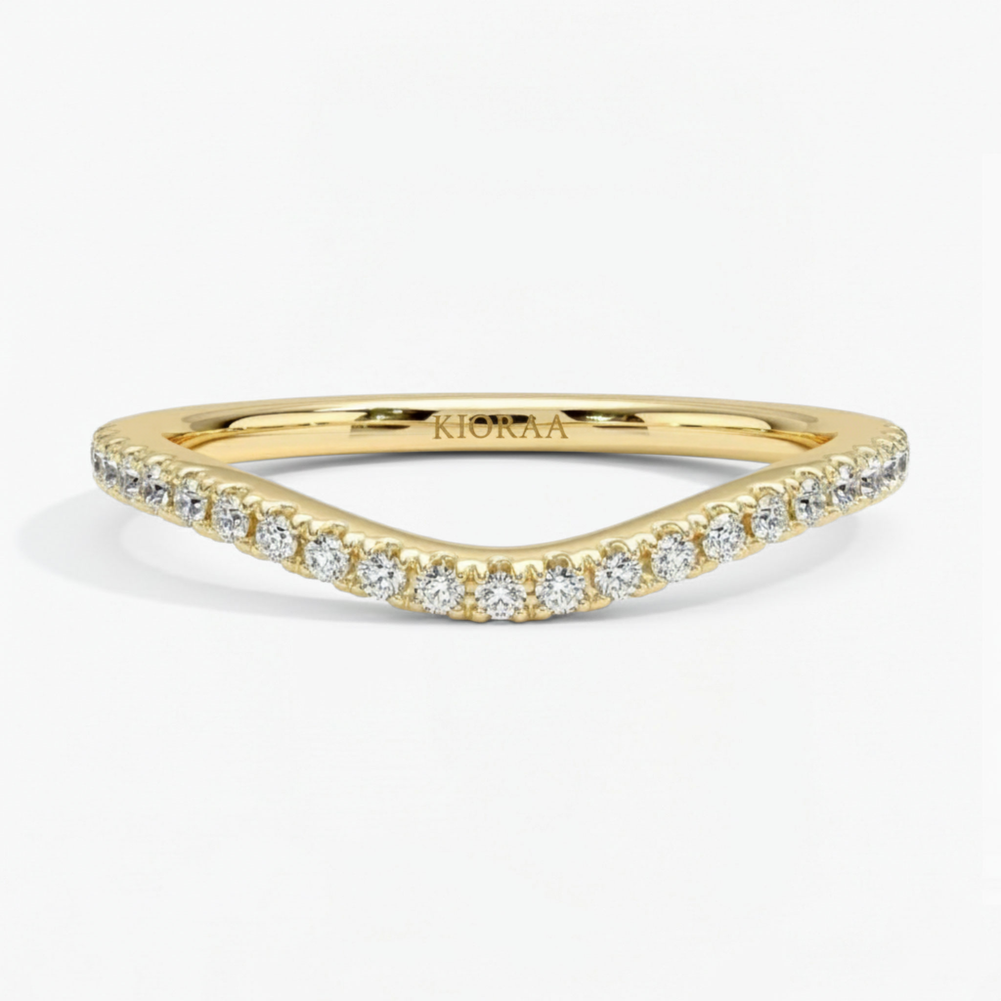 Half Coverage Round Cut Eternity Wedding Band