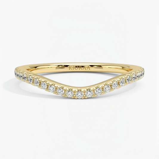 Half Coverage Round Cut Eternity Wedding Band