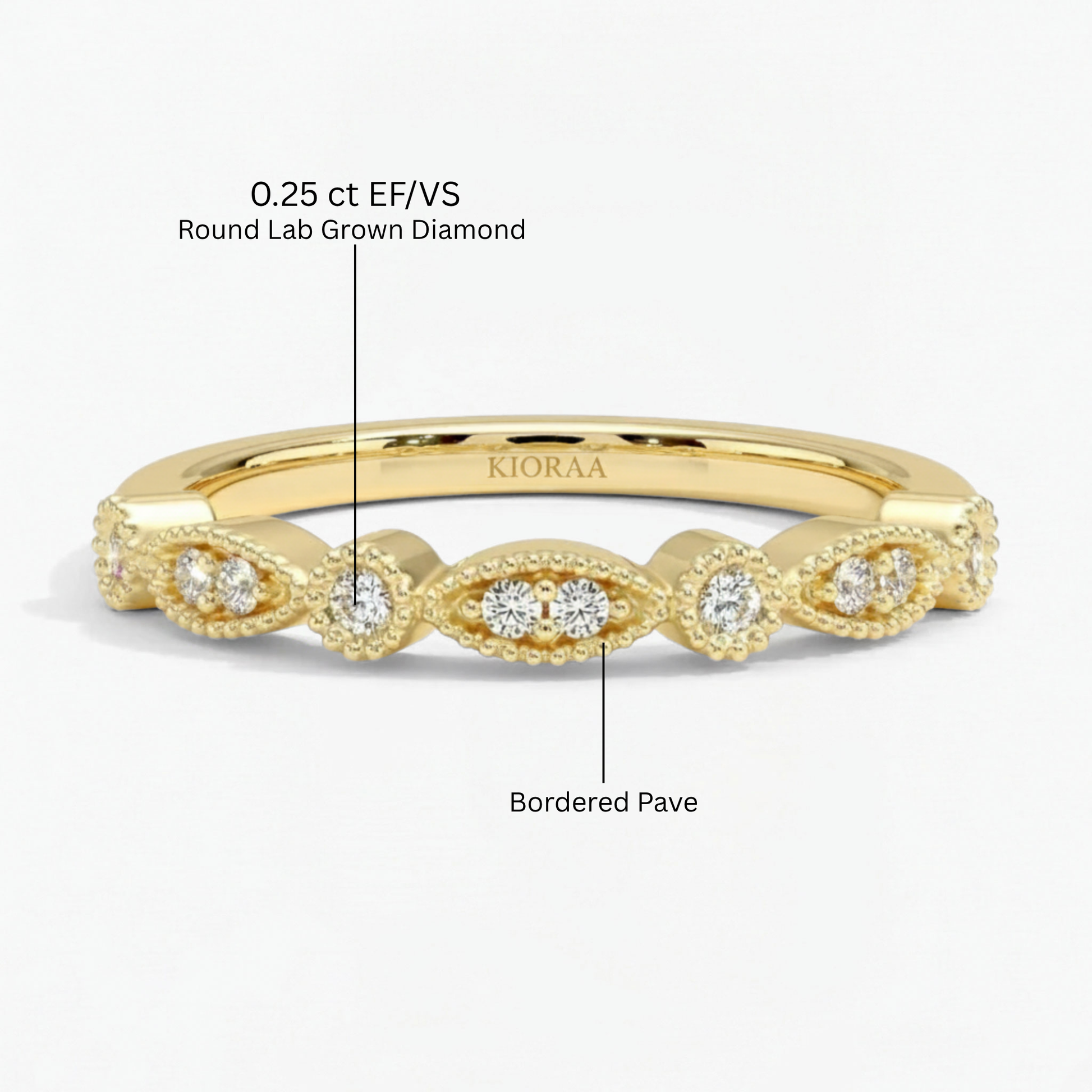 Tiara Round Cut Eternity Wedding Band