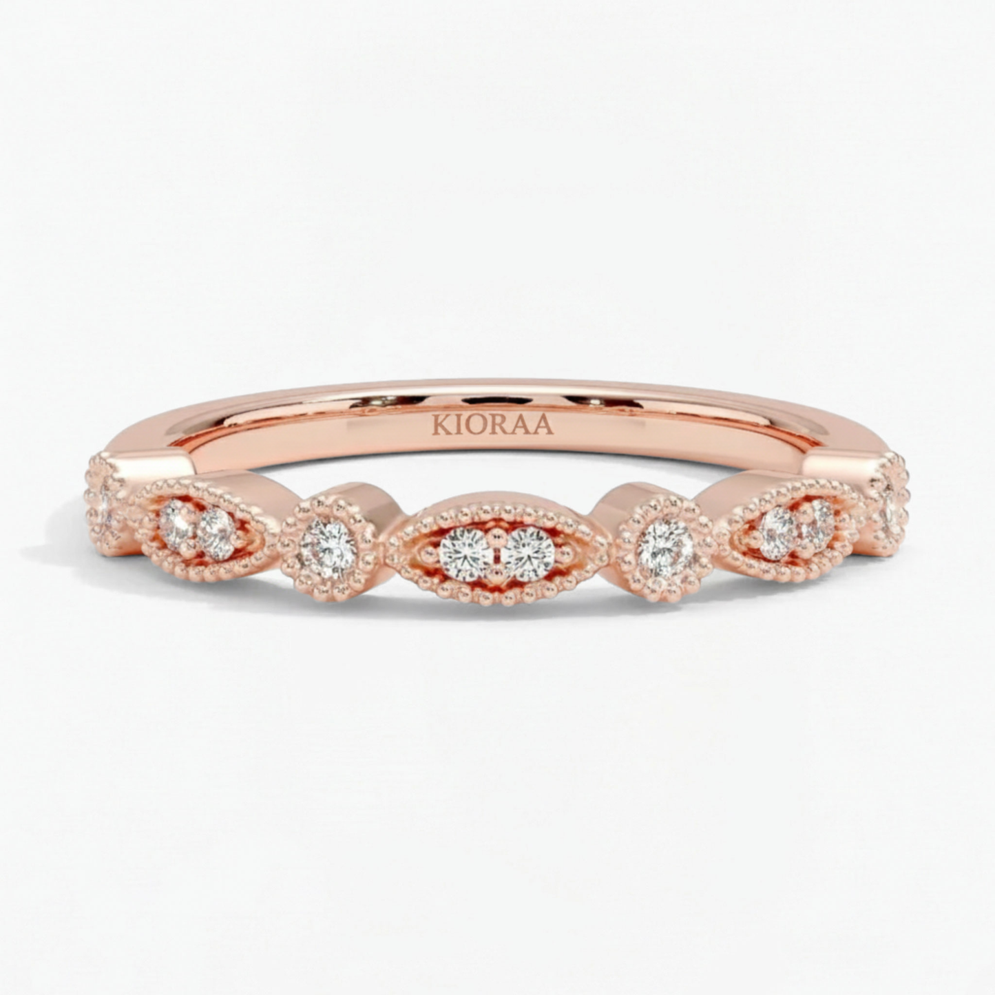 Tiara Round Cut Eternity Wedding Band