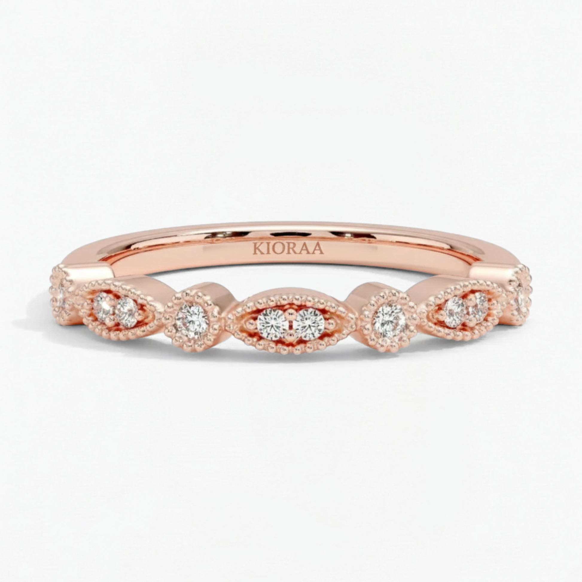 Tiara Round Cut Eternity Wedding Band