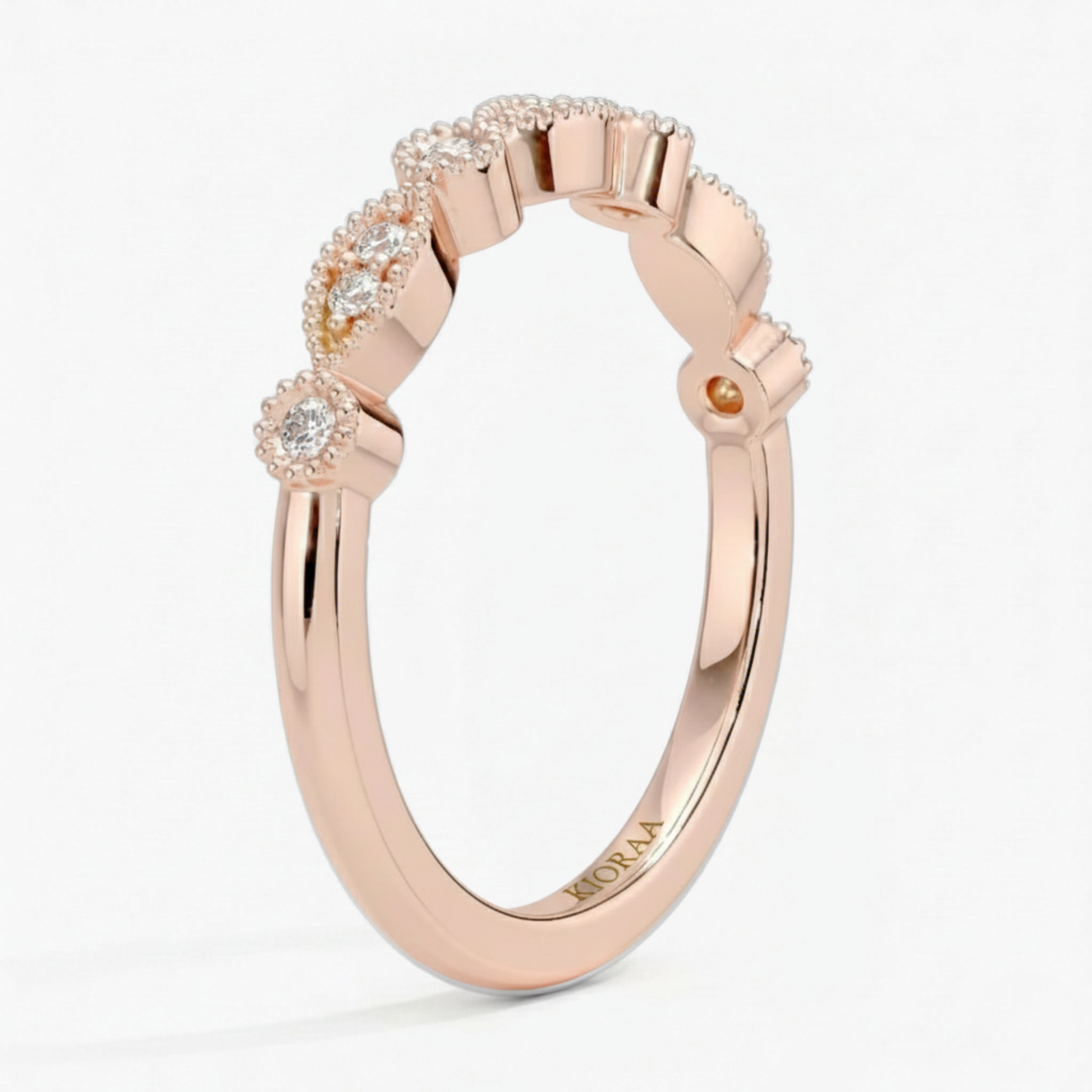 Tiara Round Cut Eternity Wedding Band