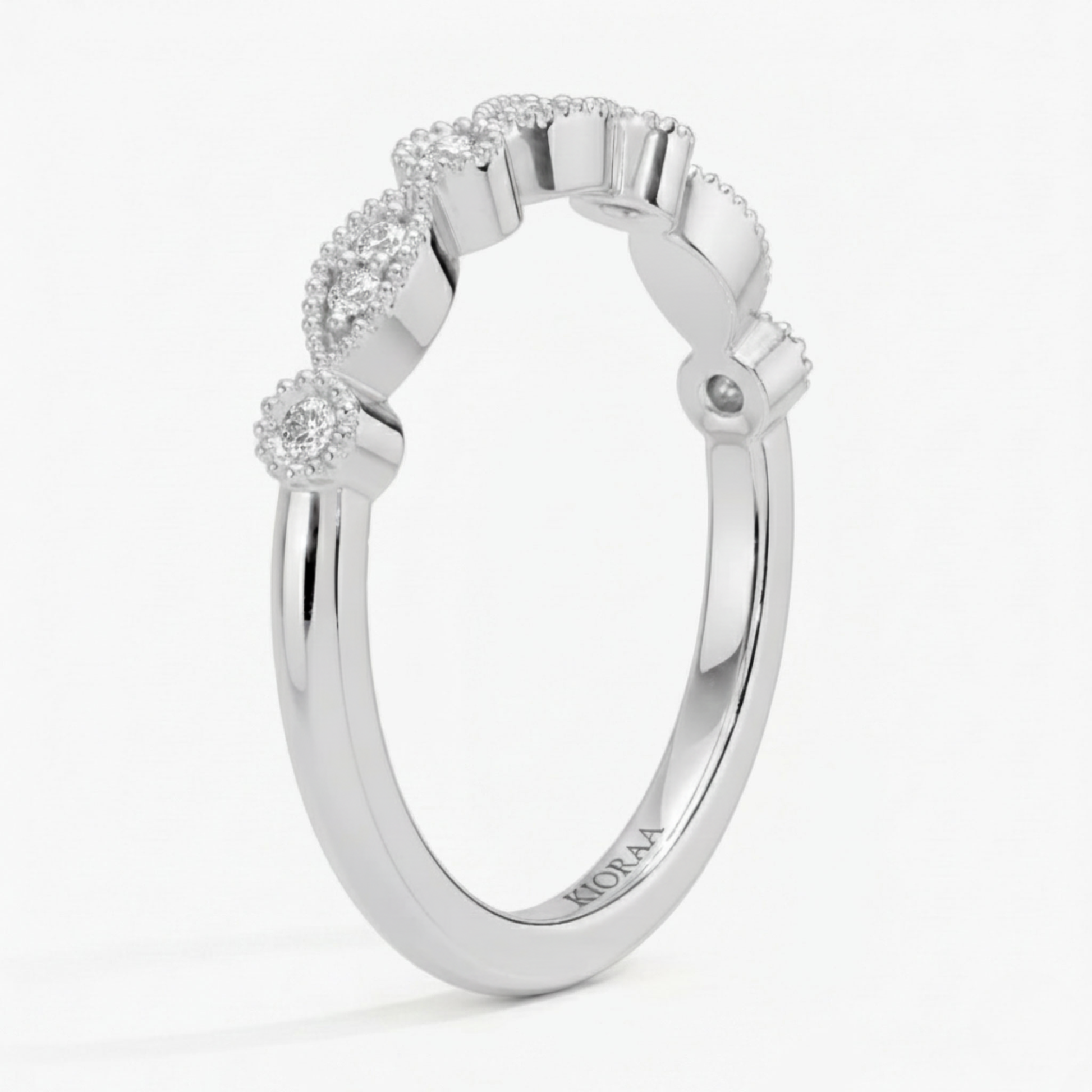 Tiara Round Cut Eternity Wedding Band