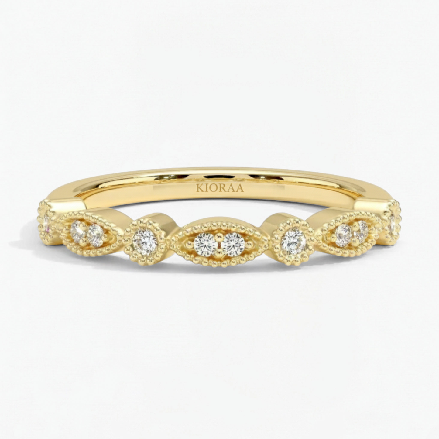 Tiara Round Cut Eternity Wedding Band