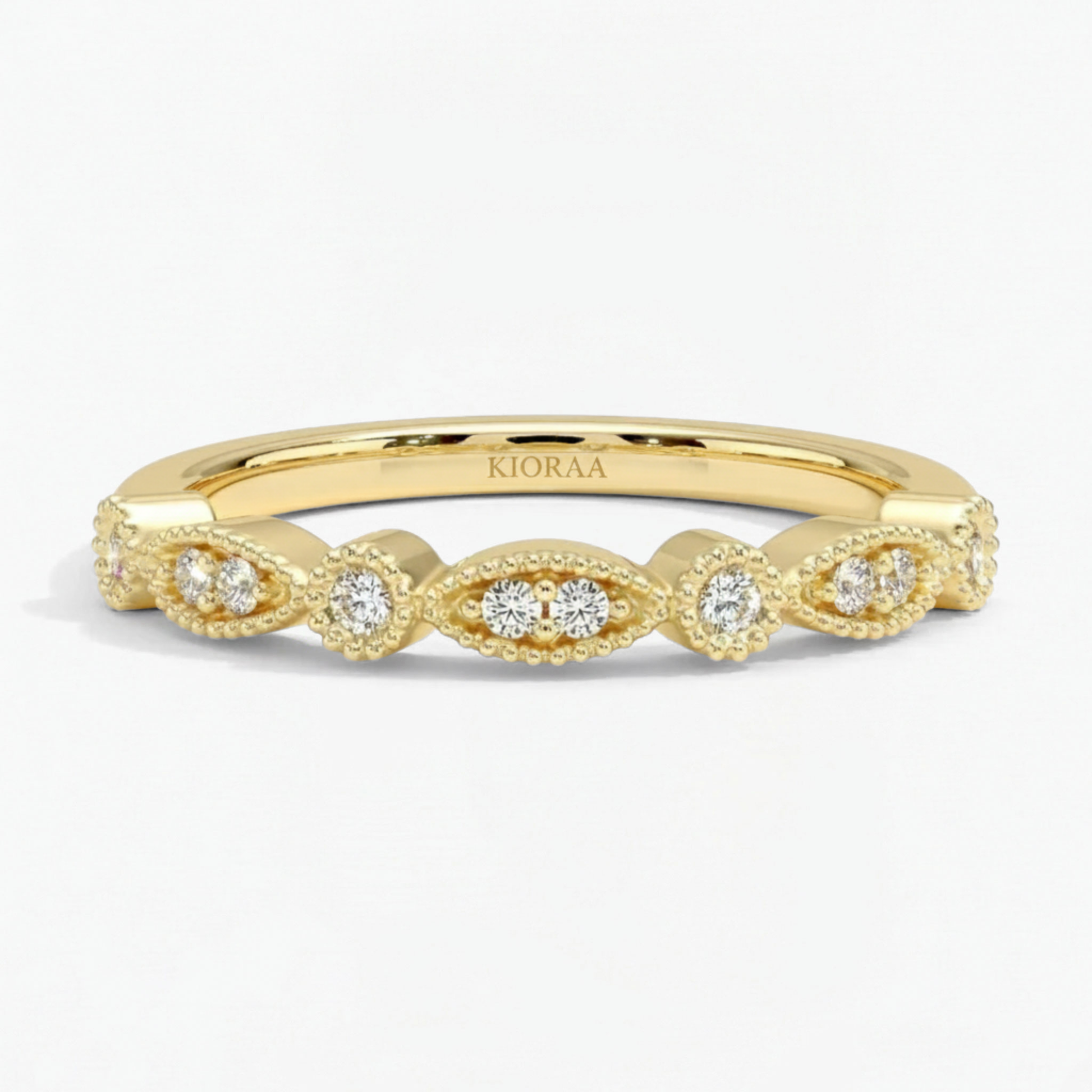 Tiara Round Cut Eternity Wedding Band