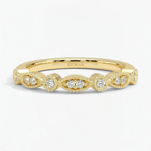 Tiara Round Cut Eternity Wedding Band
