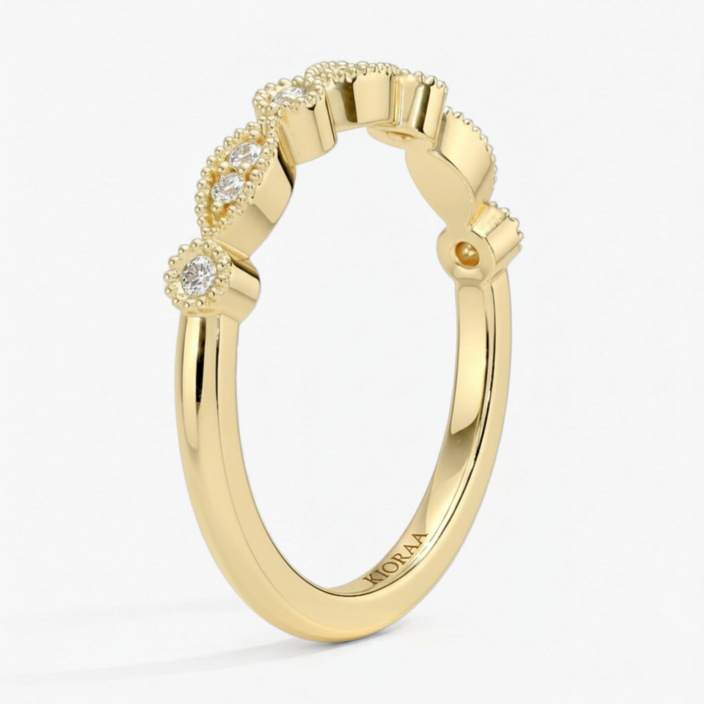Tiara Round Cut Eternity Wedding Band