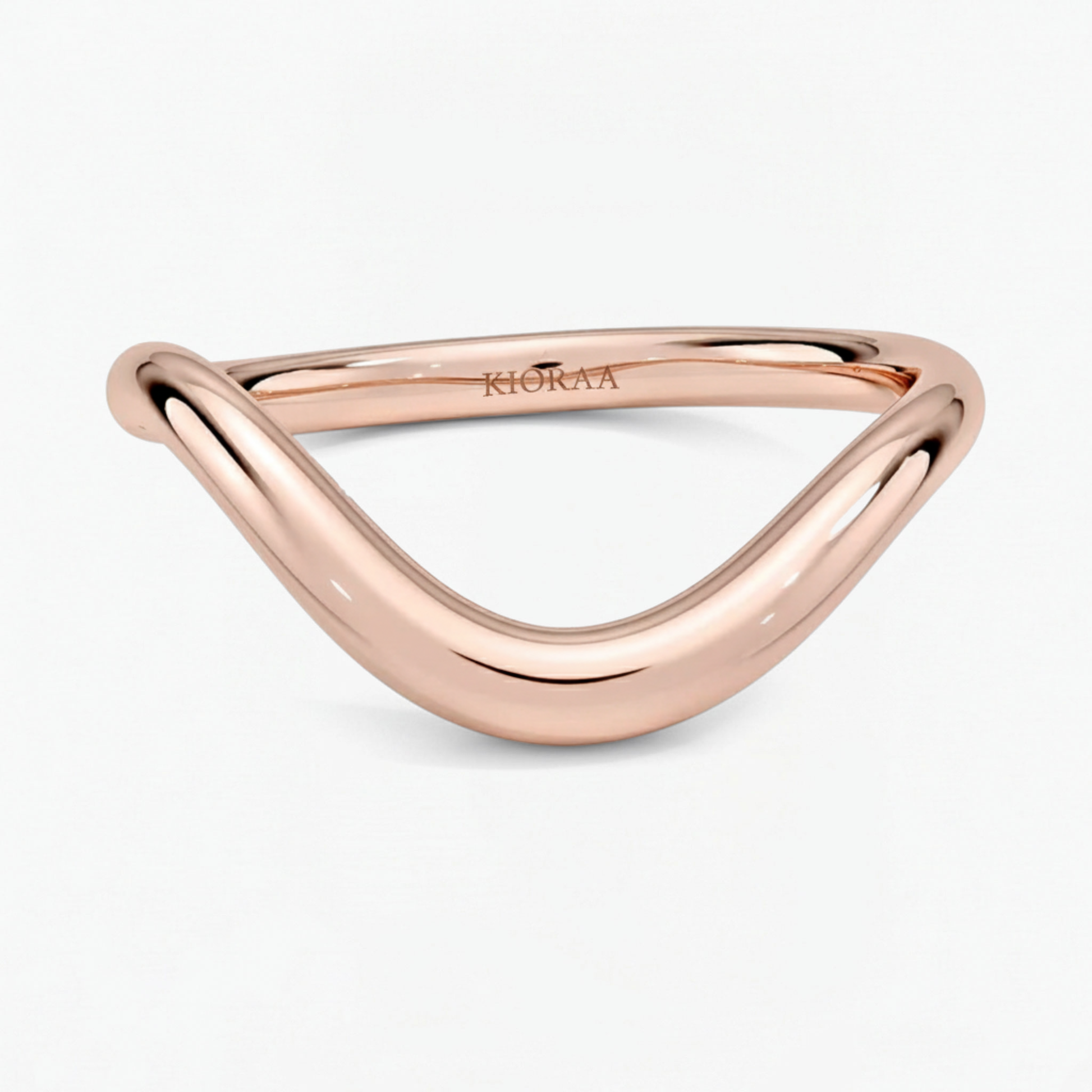 Curve Chevron Wedding Band