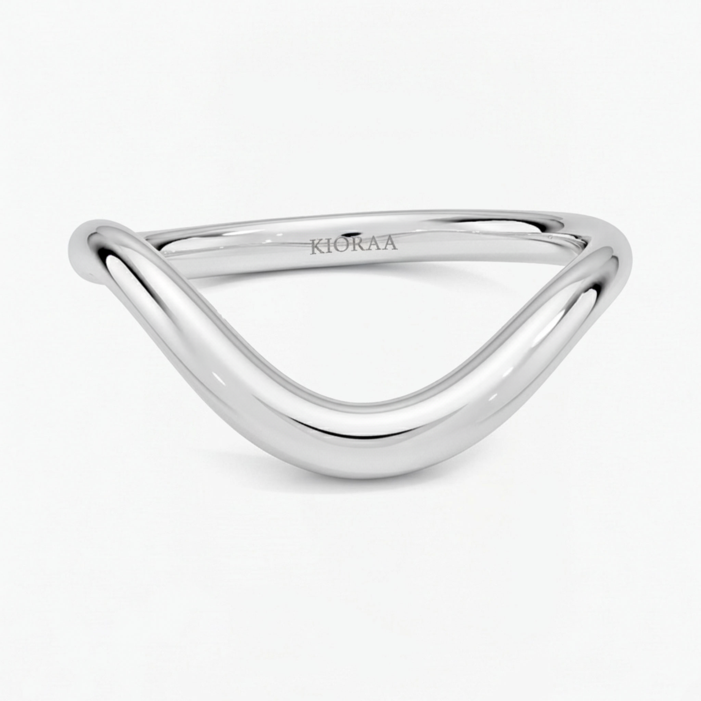 Curve Chevron Wedding Band