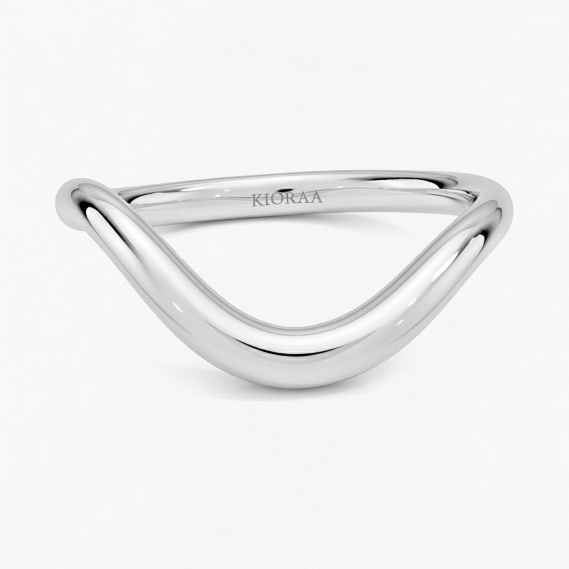 Curve Chevron Wedding Band