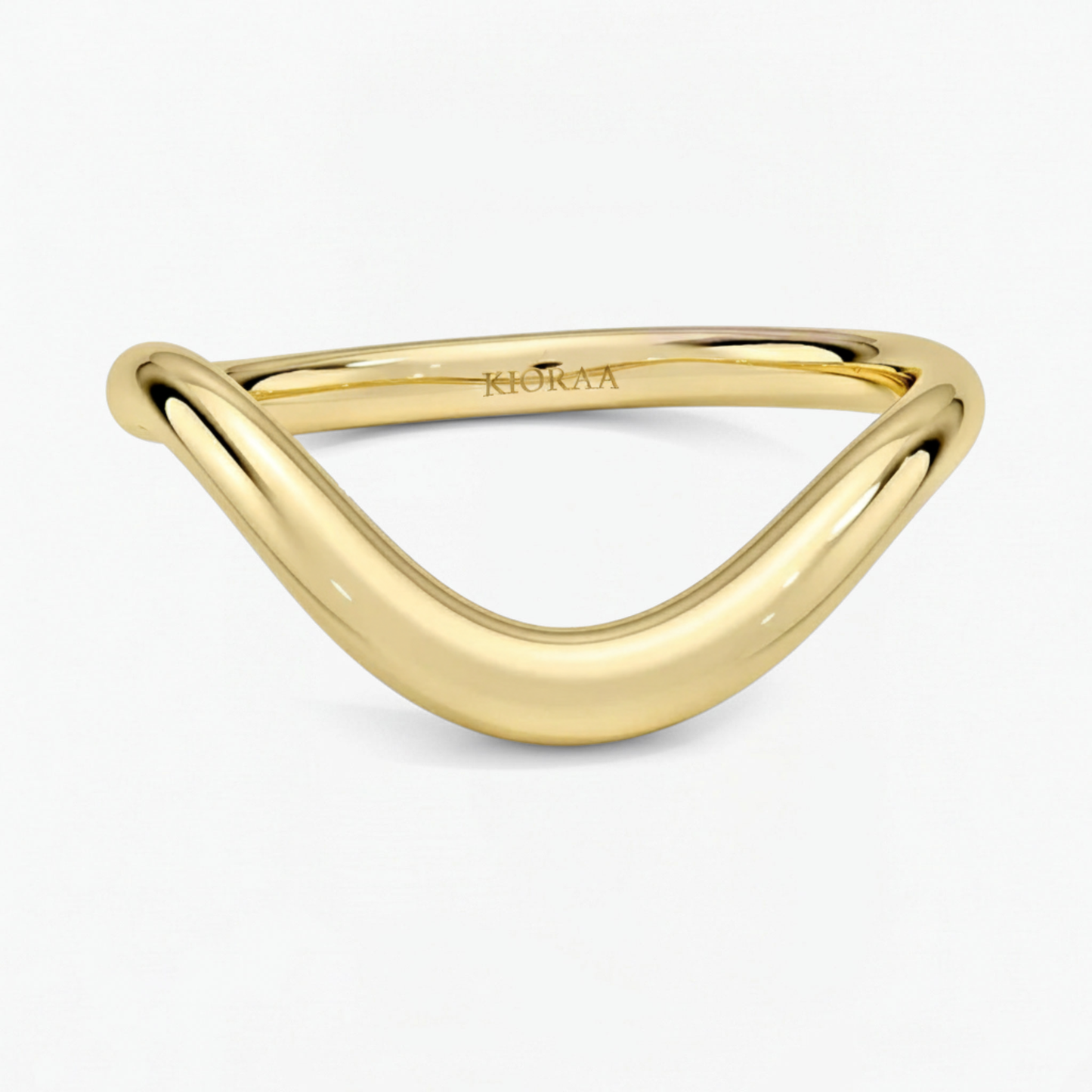 Curve Chevron Wedding Band