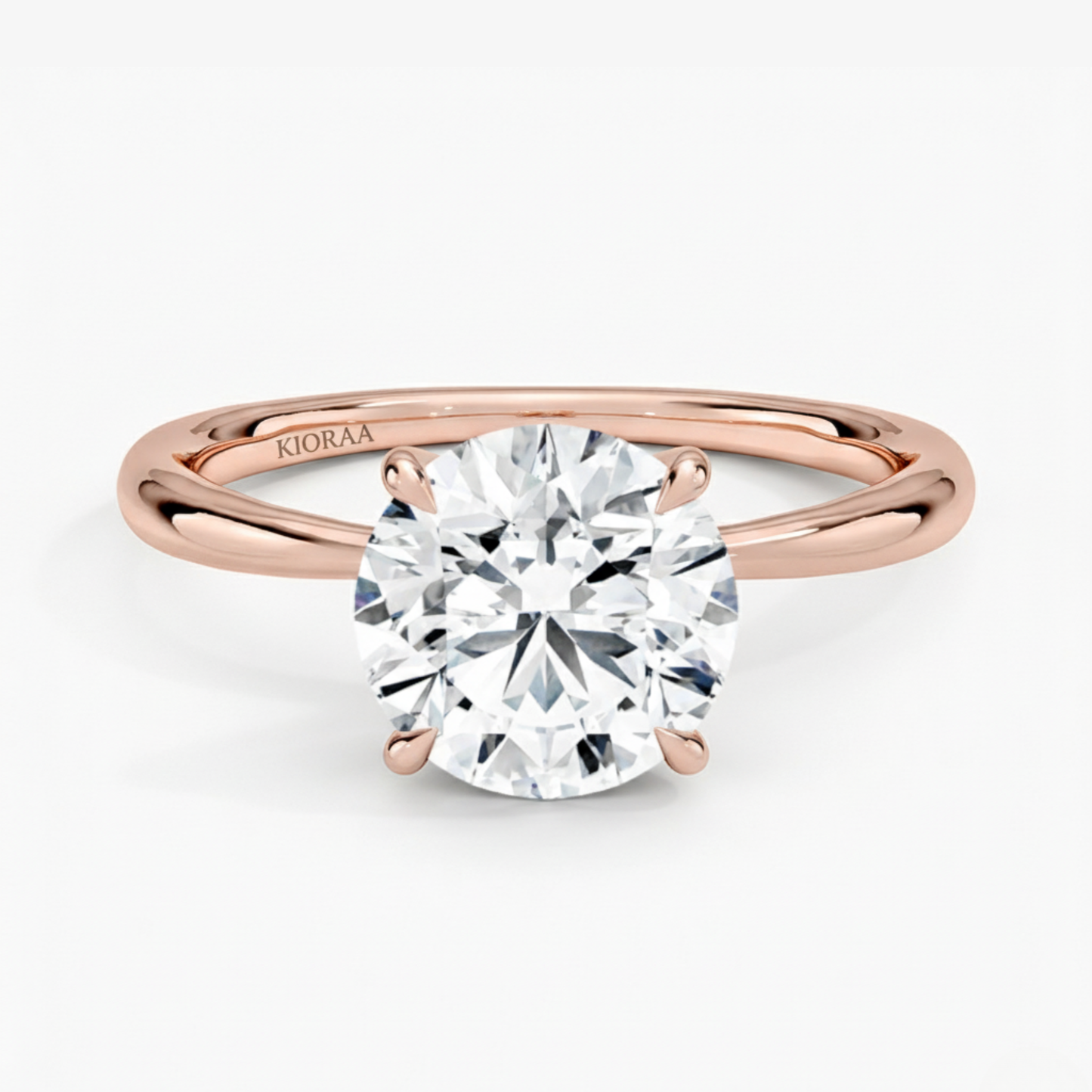 Round Cut Solitair Diamond Engagement Ring