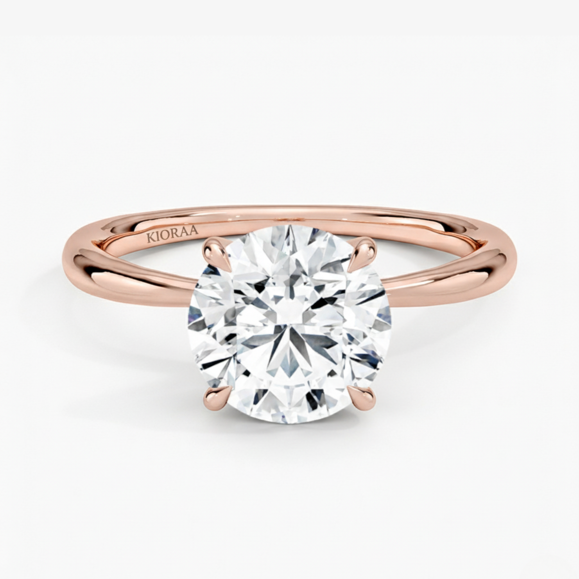 Round Cut Solitair Diamond Engagement Ring