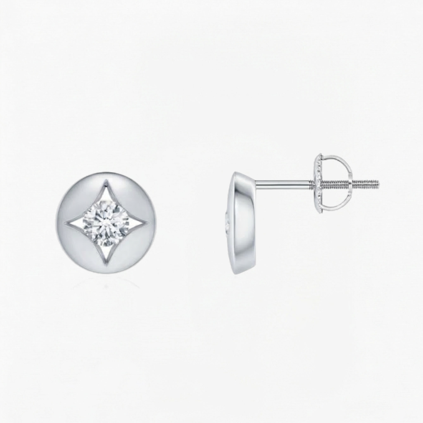 Lab Grown Channel Set Diamond Round Studs