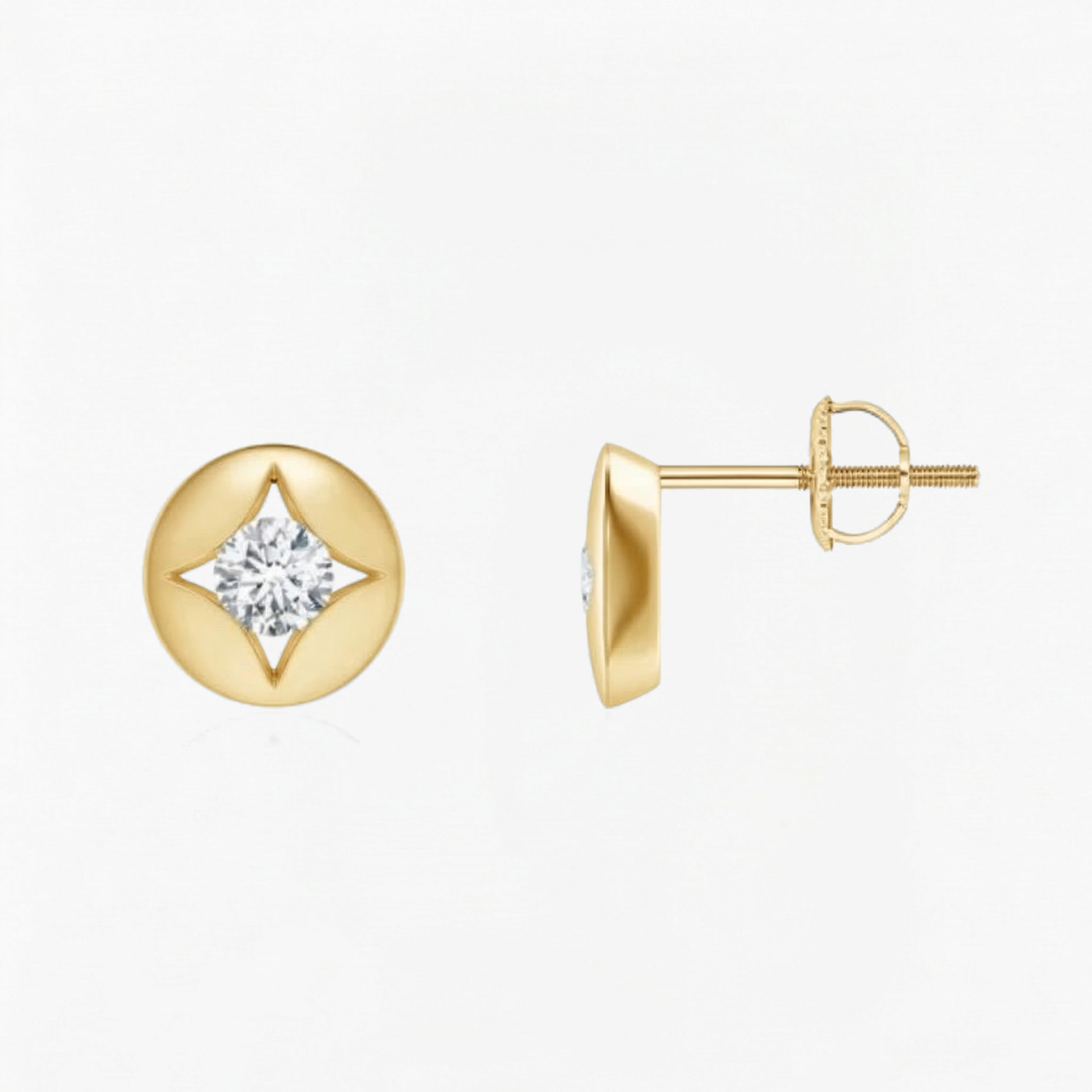 Lab Grown Channel Set Diamond Round Studs