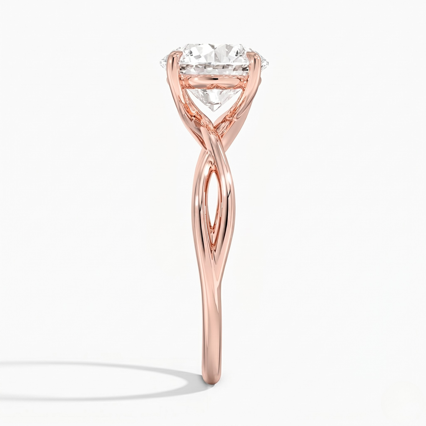 Classic Simple Twist Solitaire Engagement Ring