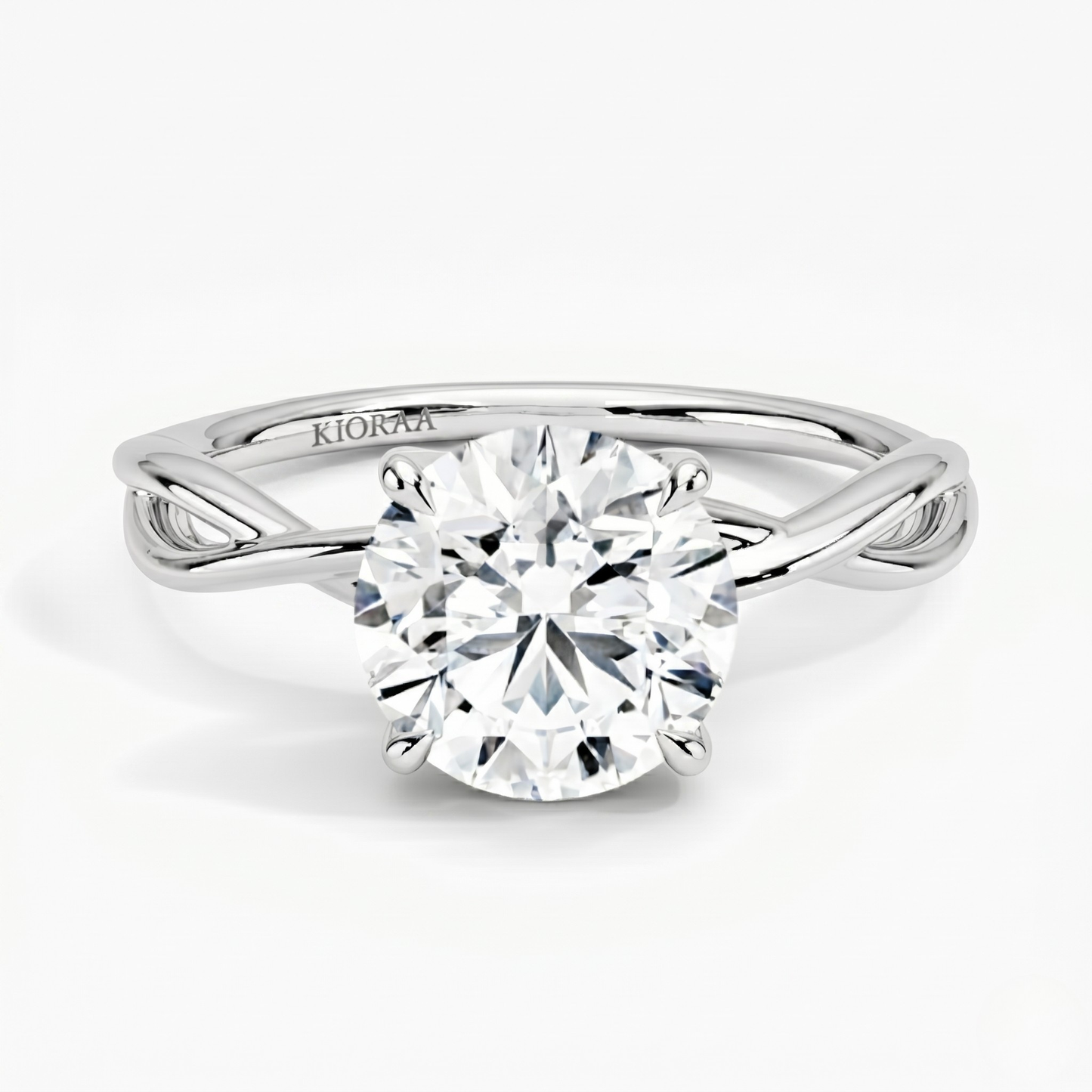 Classic Simple Twist Solitaire Engagement Ring