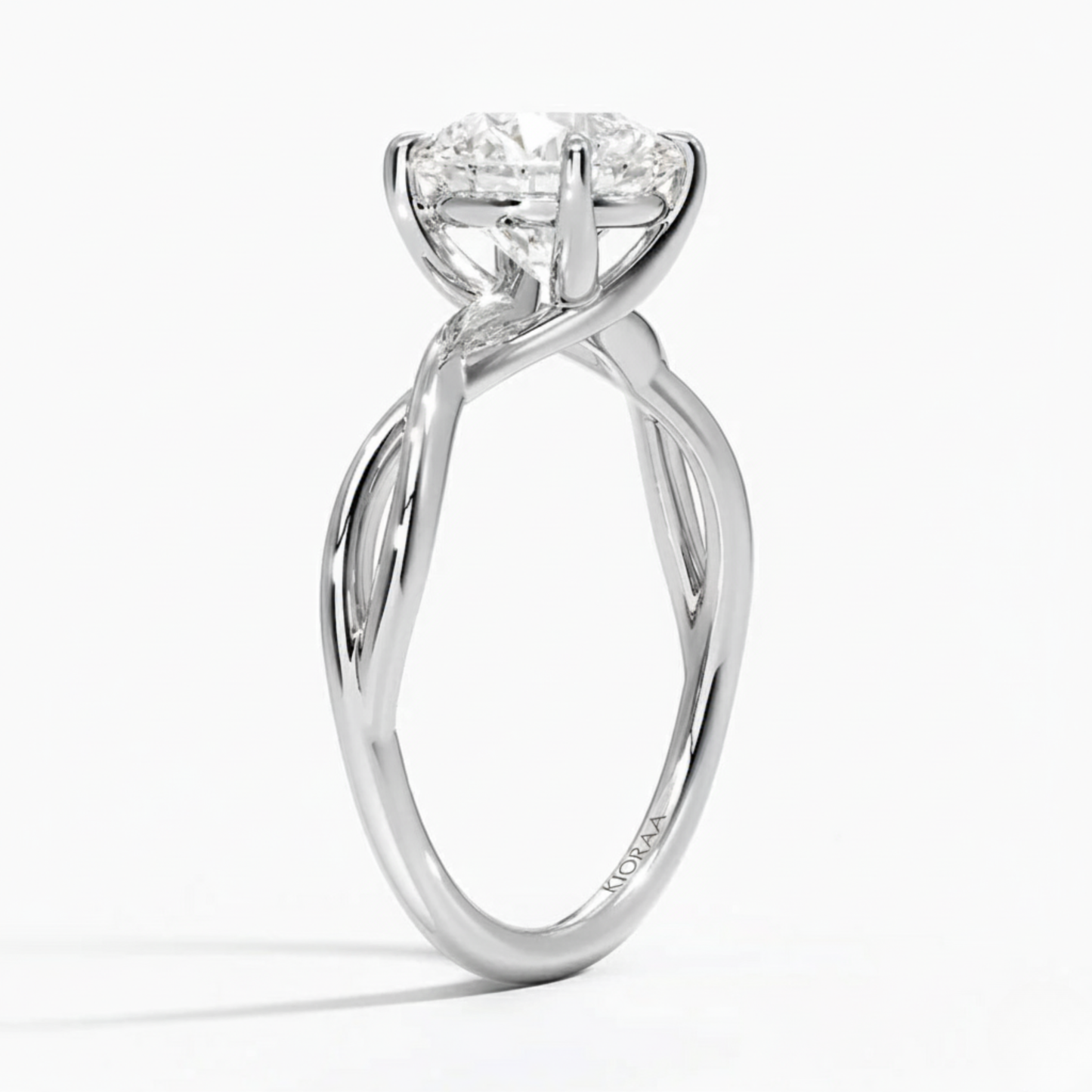 Classic Simple Twist Solitaire Engagement Ring