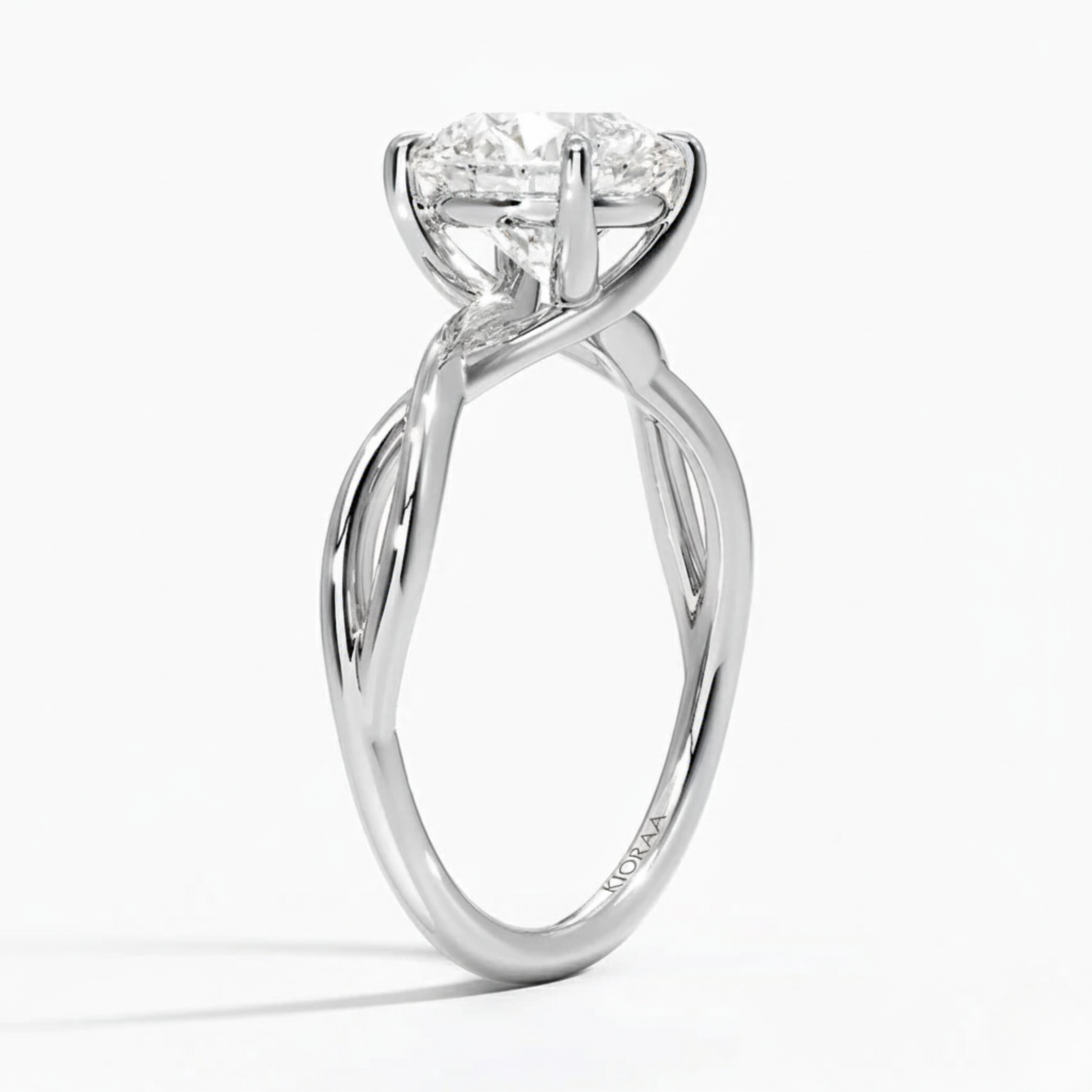 Classic Simple Twist Solitaire Engagement Ring