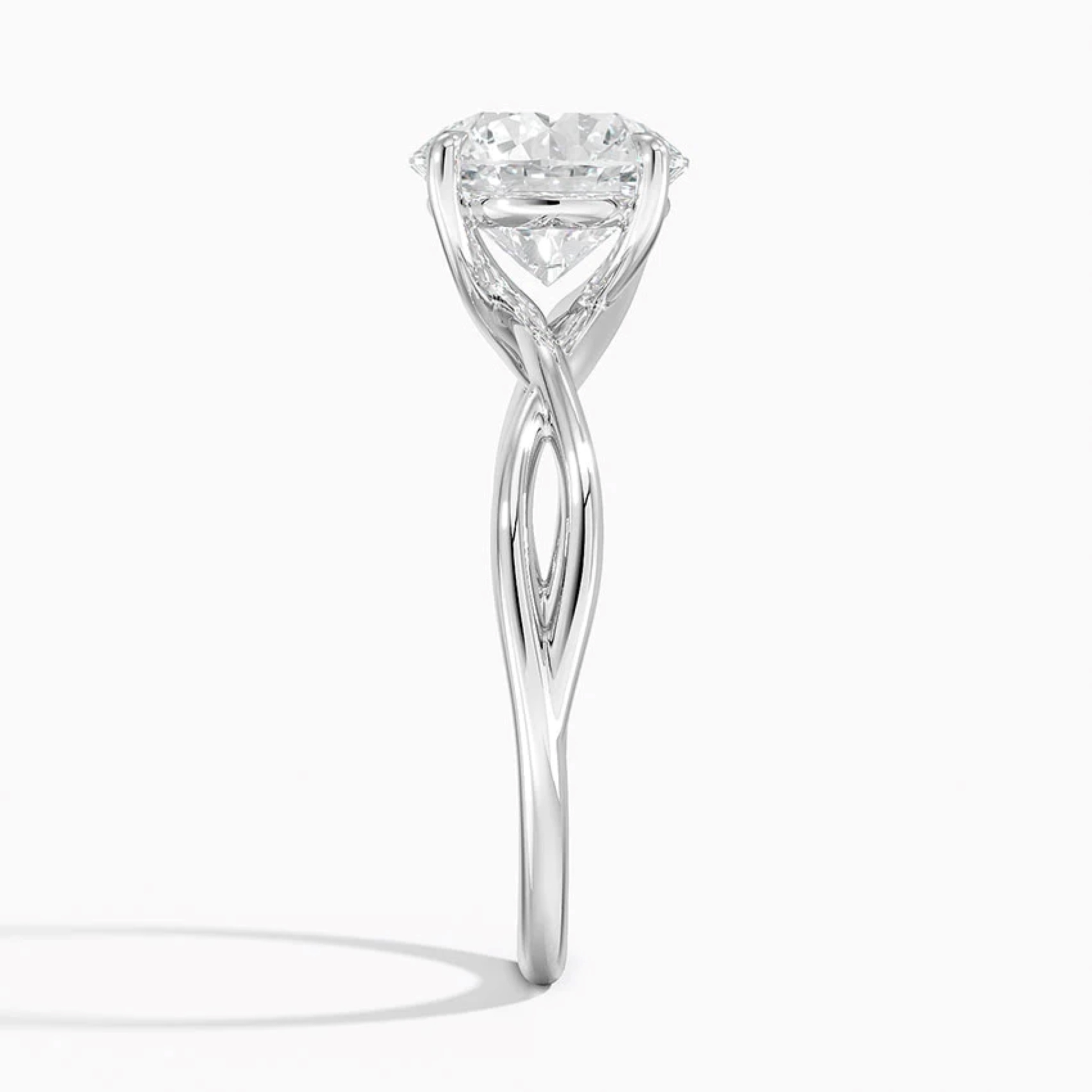 Classic Simple Twist Solitaire Engagement Ring