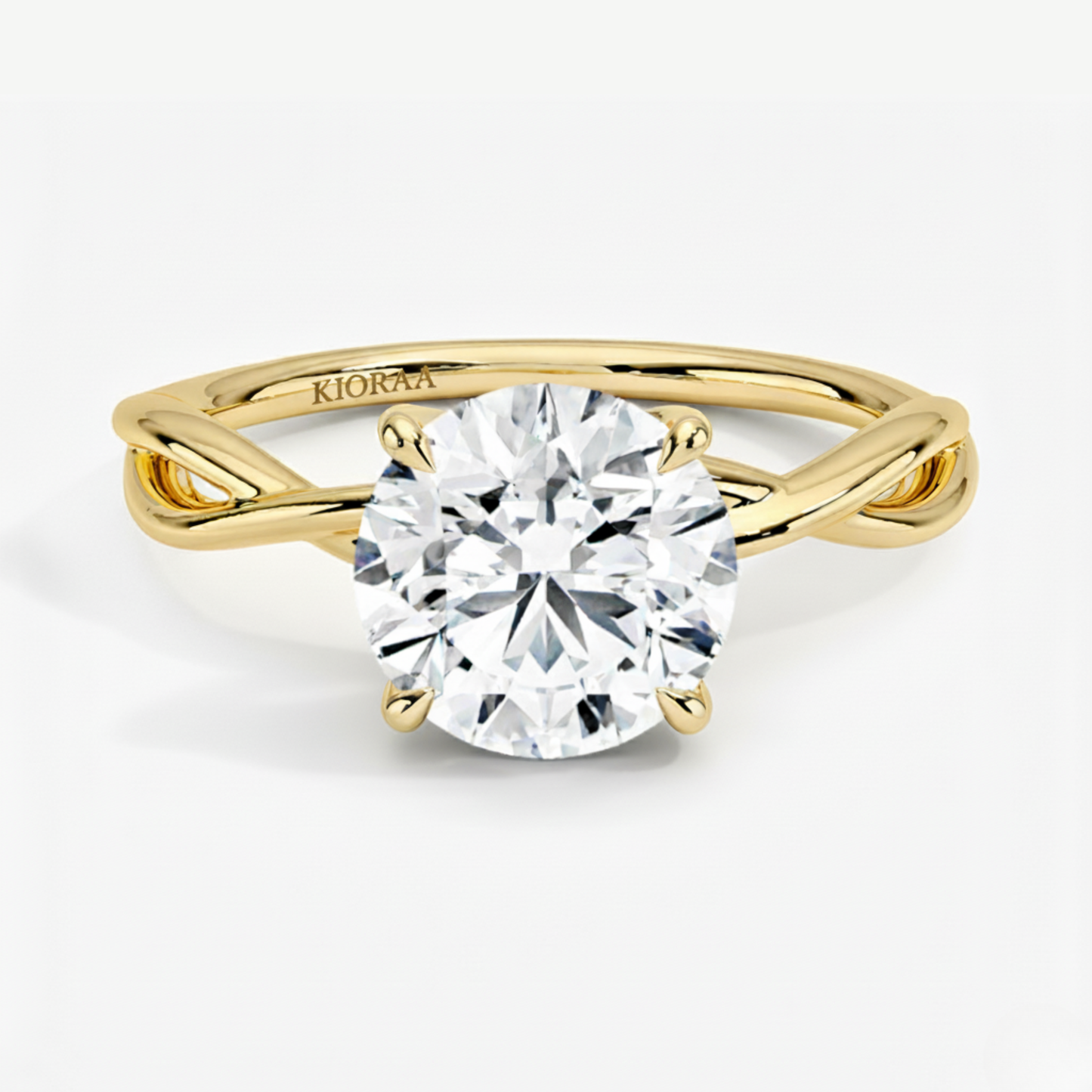 Classic Simple Twist Solitaire Engagement Ring