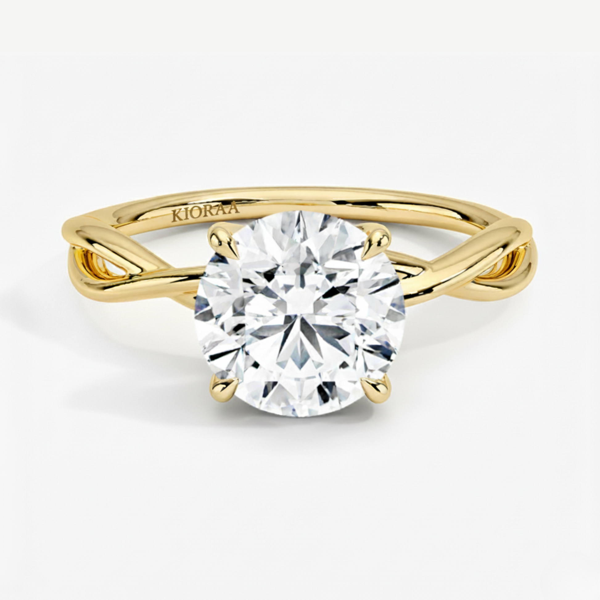 Classic Simple Twist Solitaire Engagement Ring
