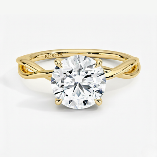 Classic Simple Twist Solitaire Engagement Ring