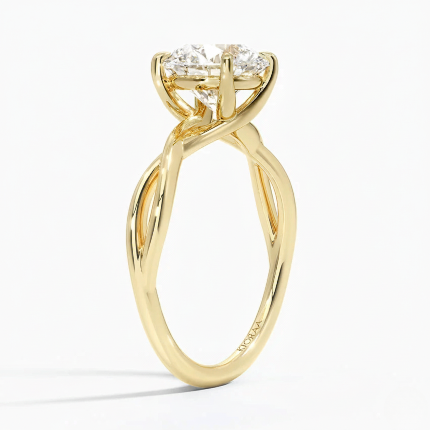 Classic Simple Twist Solitaire Engagement Ring