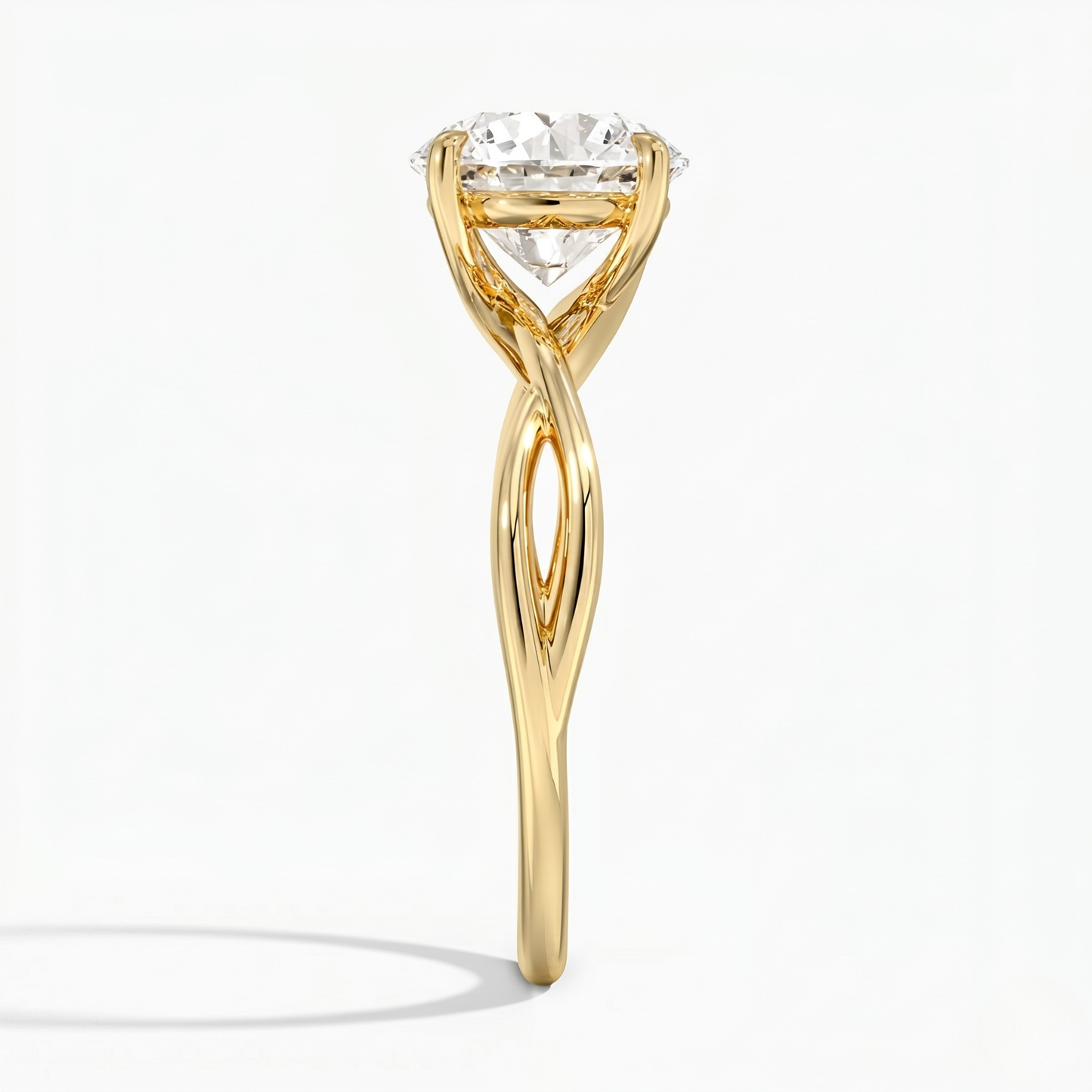 Classic Simple Twist Solitaire Engagement Ring