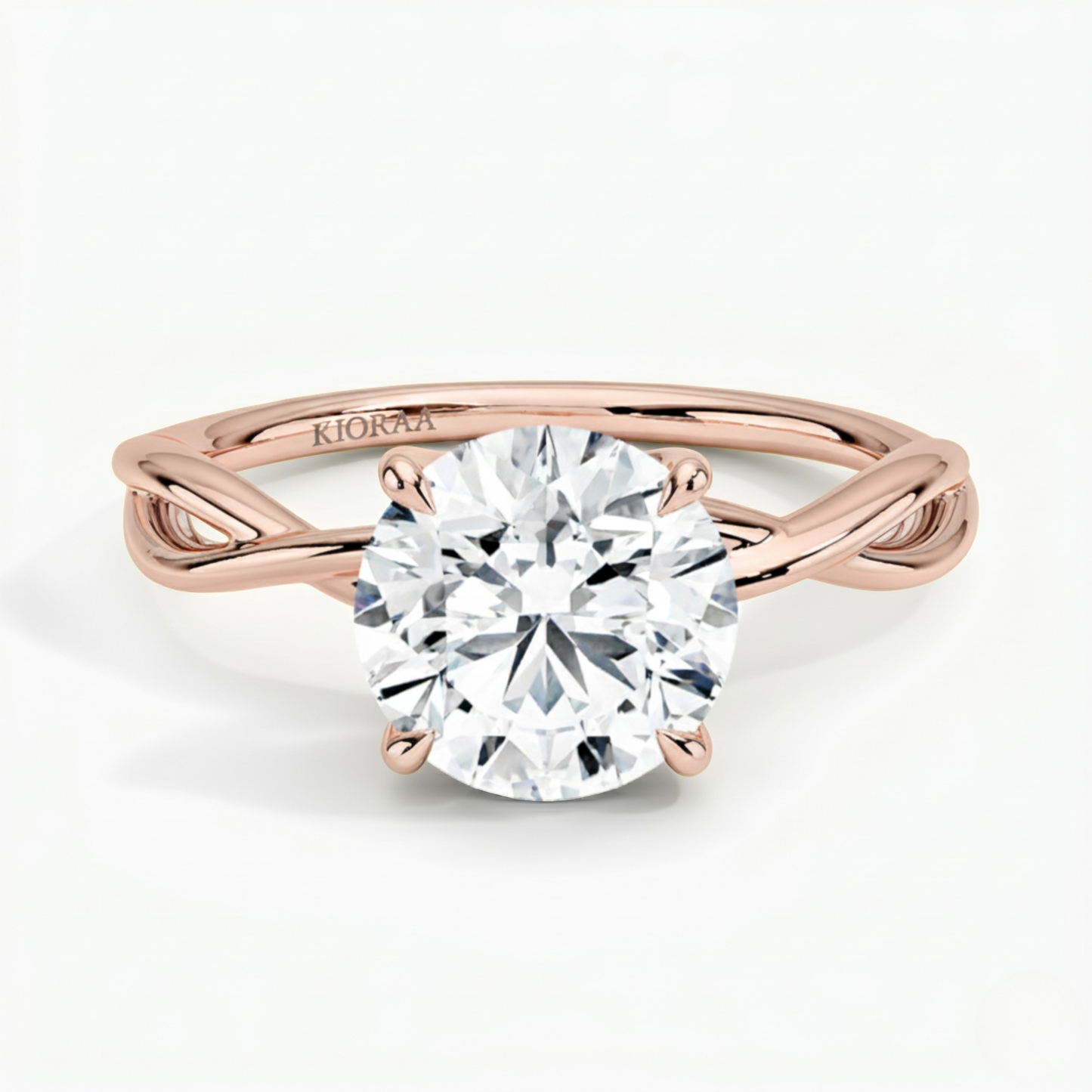 Classic Simple Twist Solitaire Engagement Ring