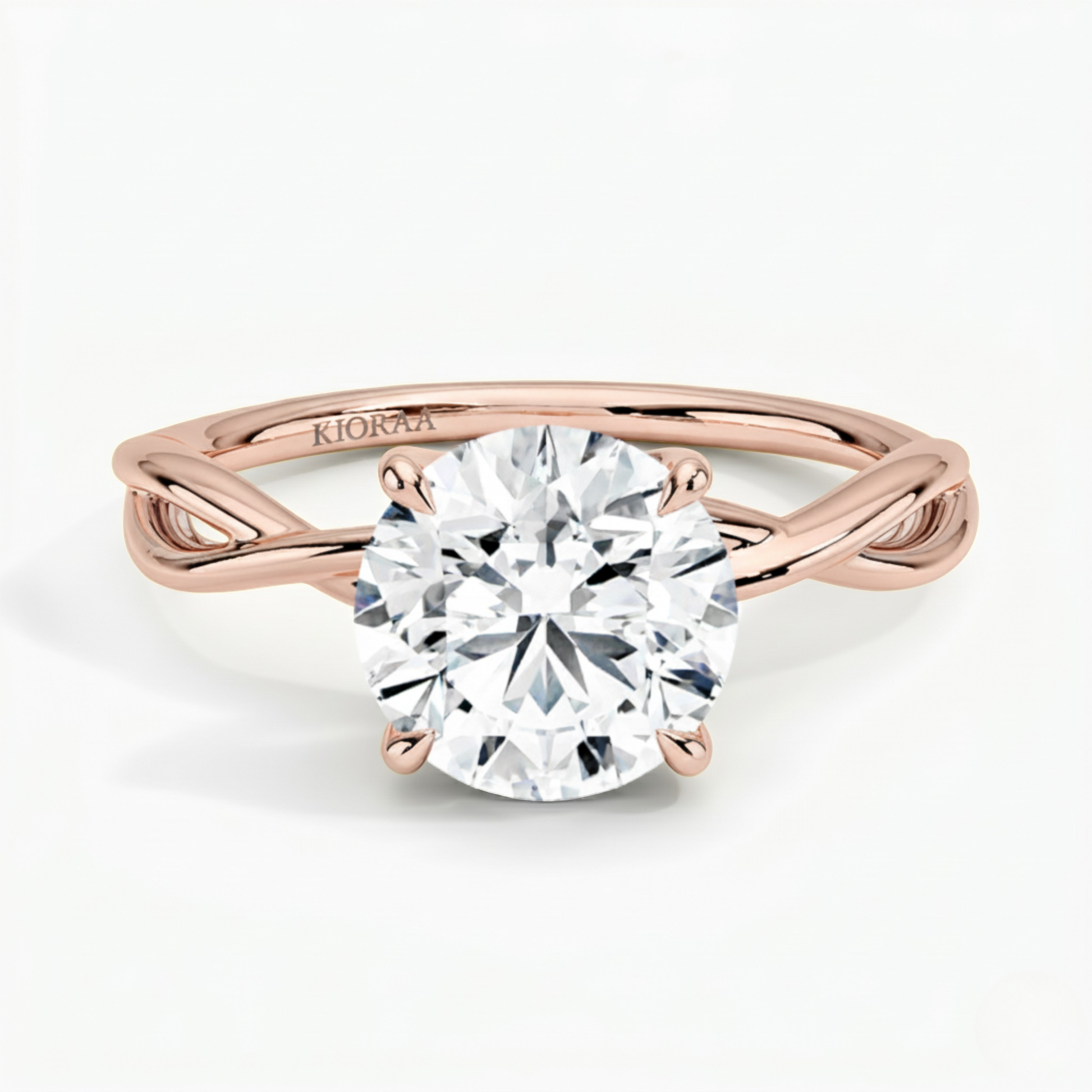 Classic Simple Twist Solitaire Engagement Ring