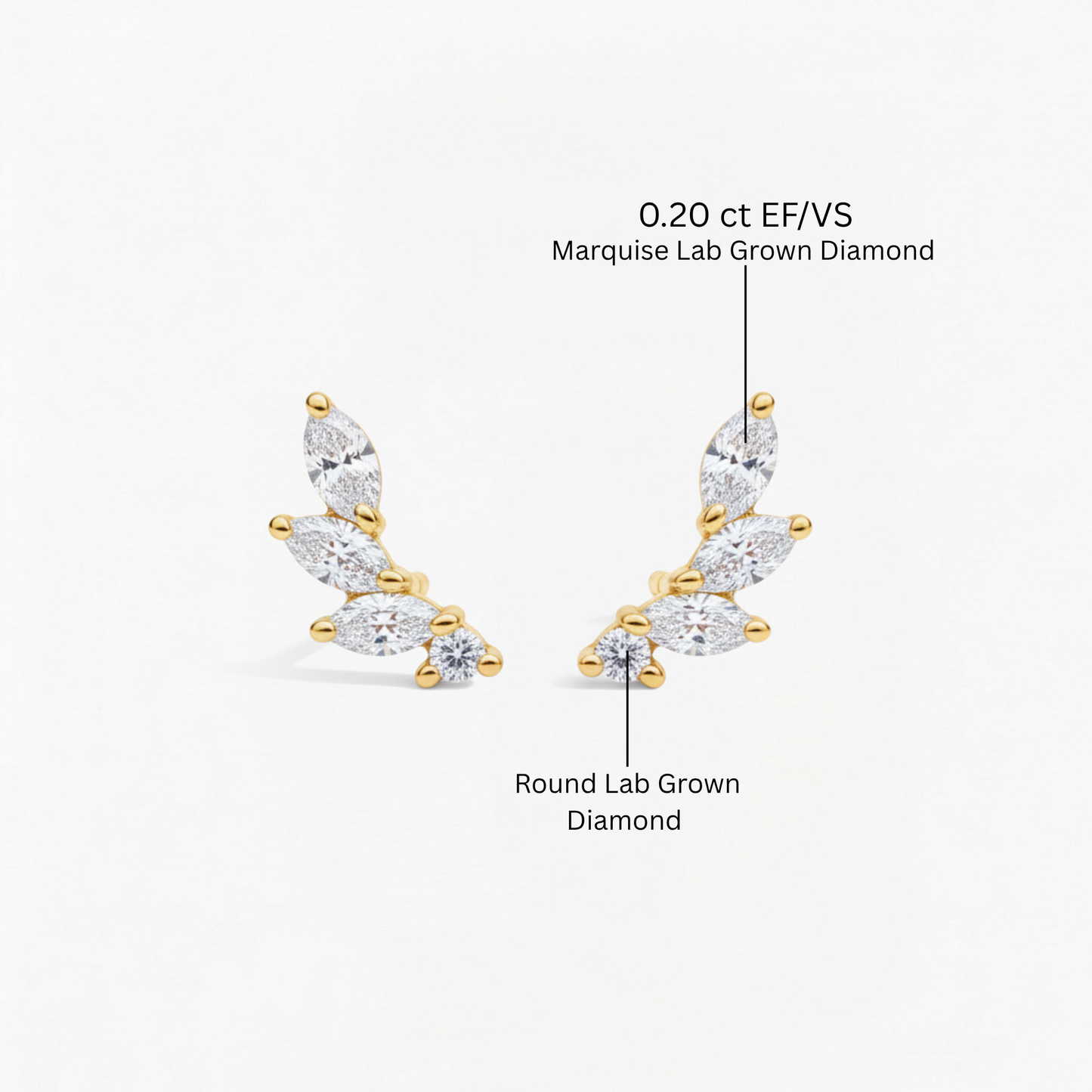 Leafline Diamond Earrings