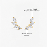 Leafline Diamond Earrings, thumbnail 8
