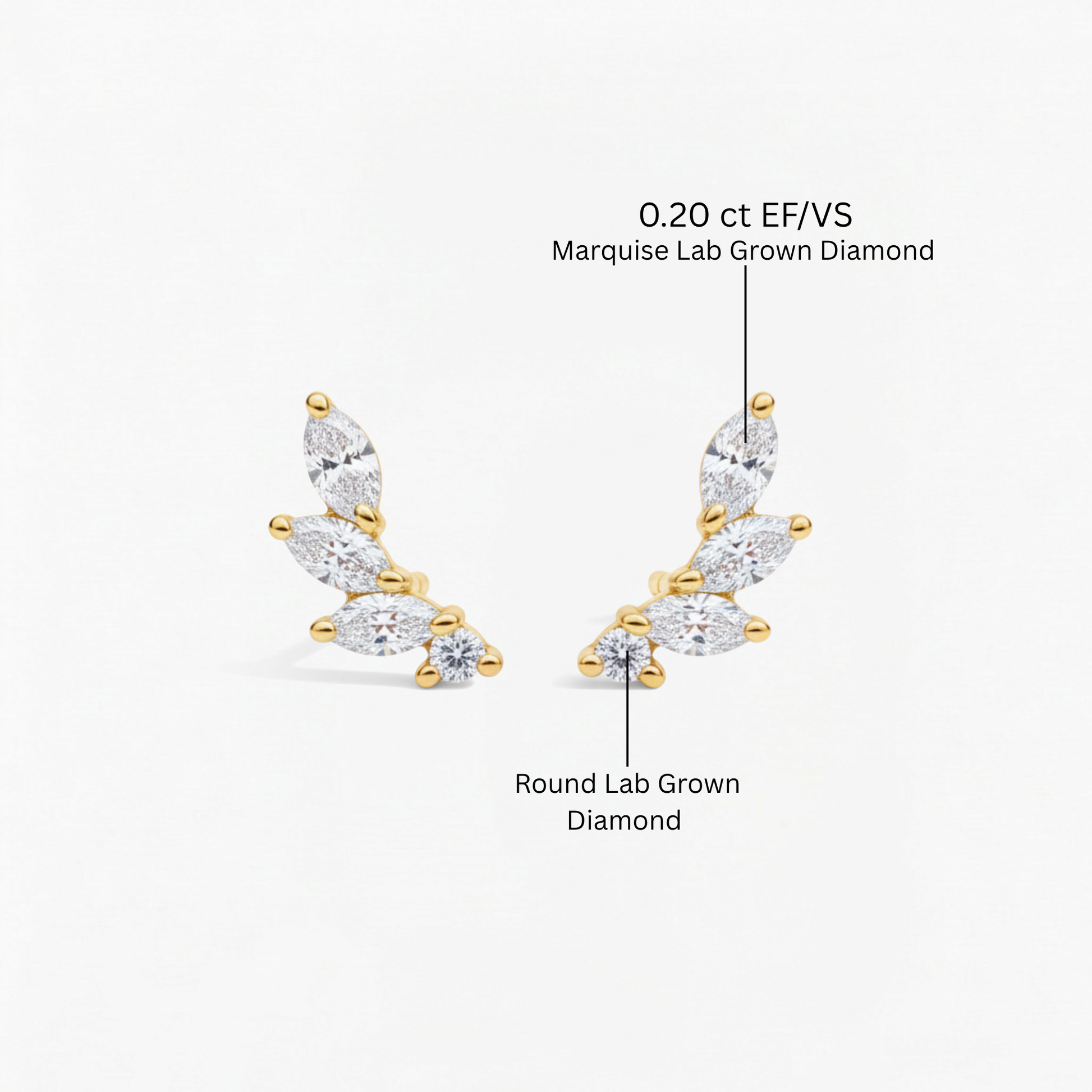 Leafline Diamond Earrings