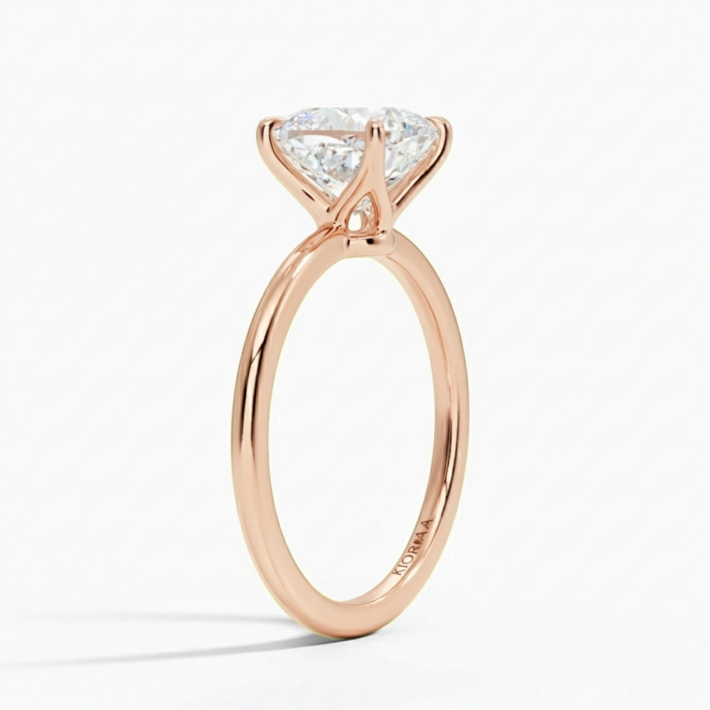 Classic Petal Cushion  Solitaire Engagement Ring