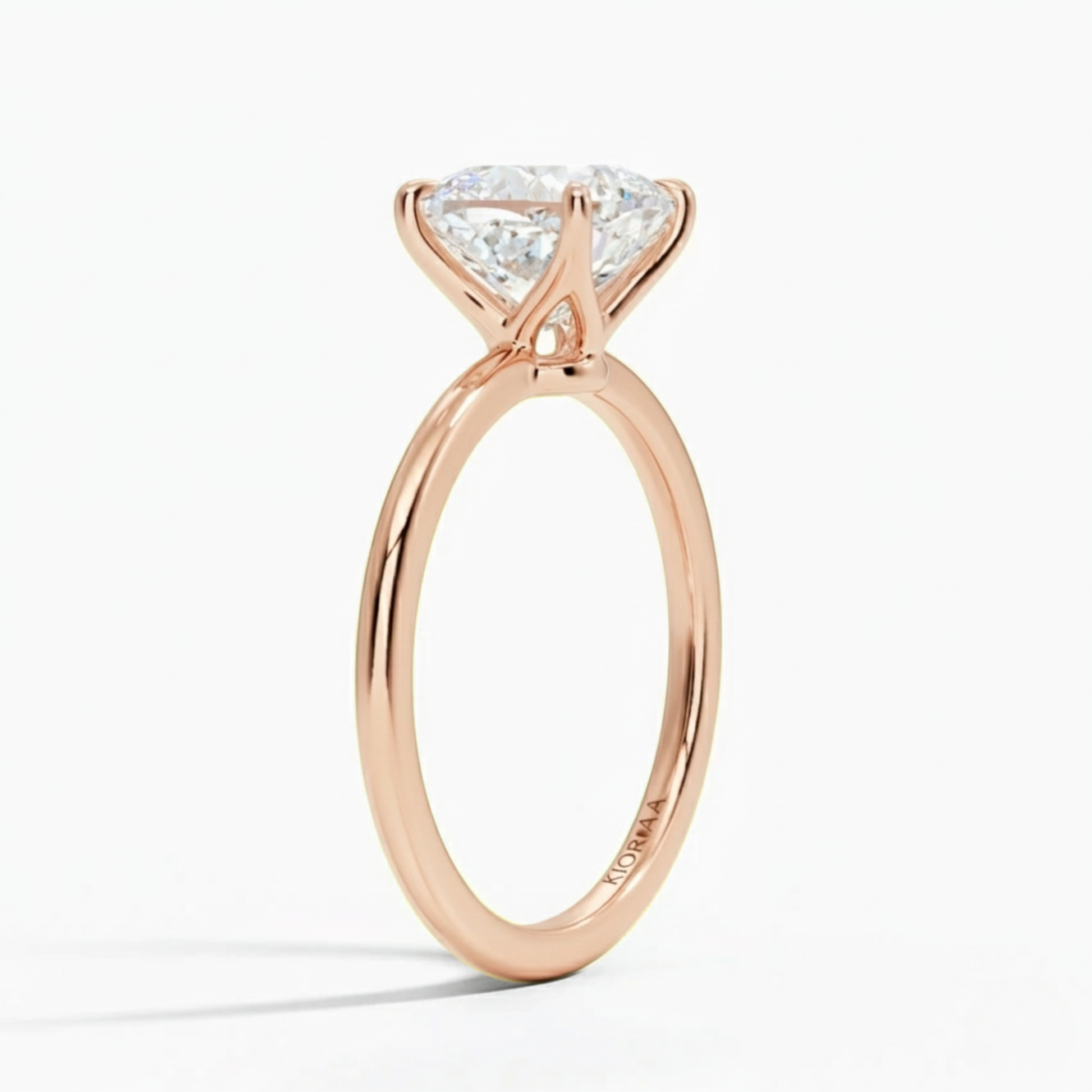 Classic Petal Cushion  Solitaire Engagement Ring