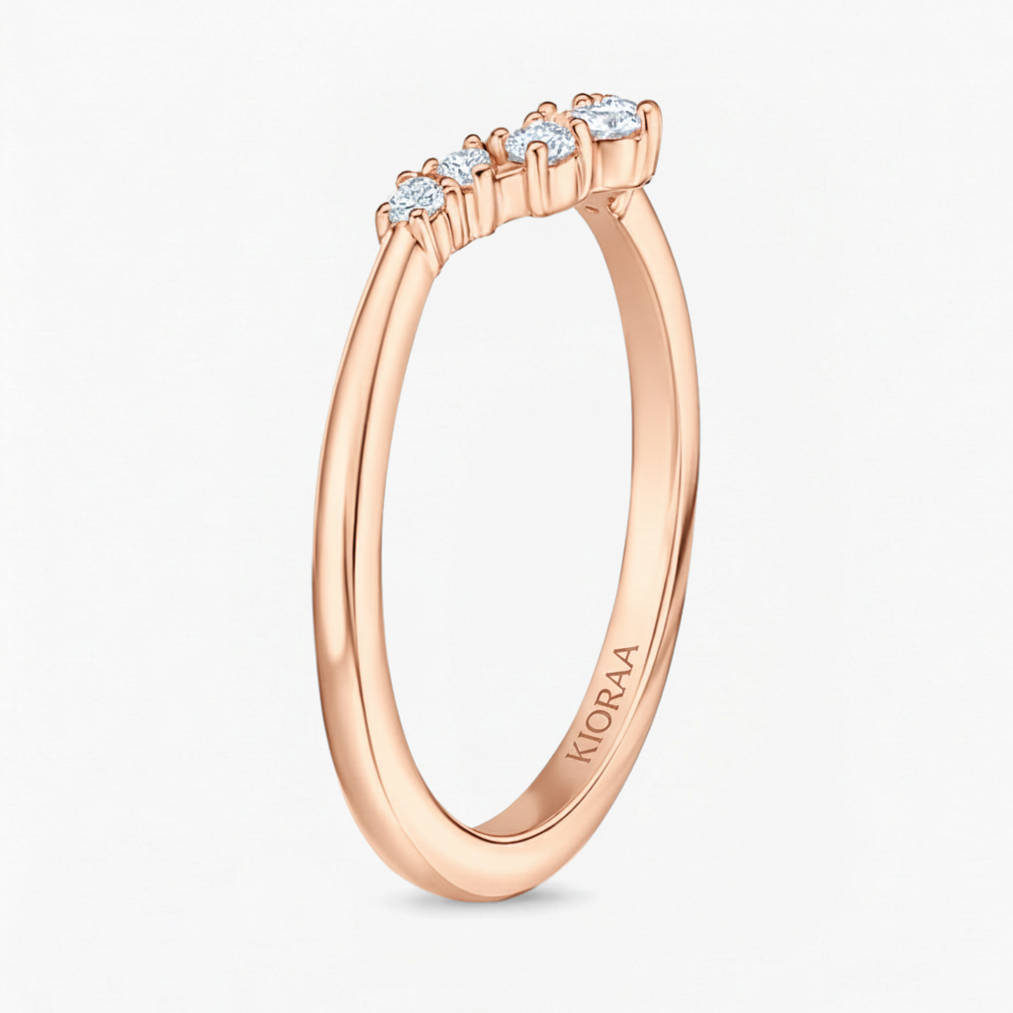 Oval and Marquise Trio Ring with Round Diamond Eternity Wedding Band