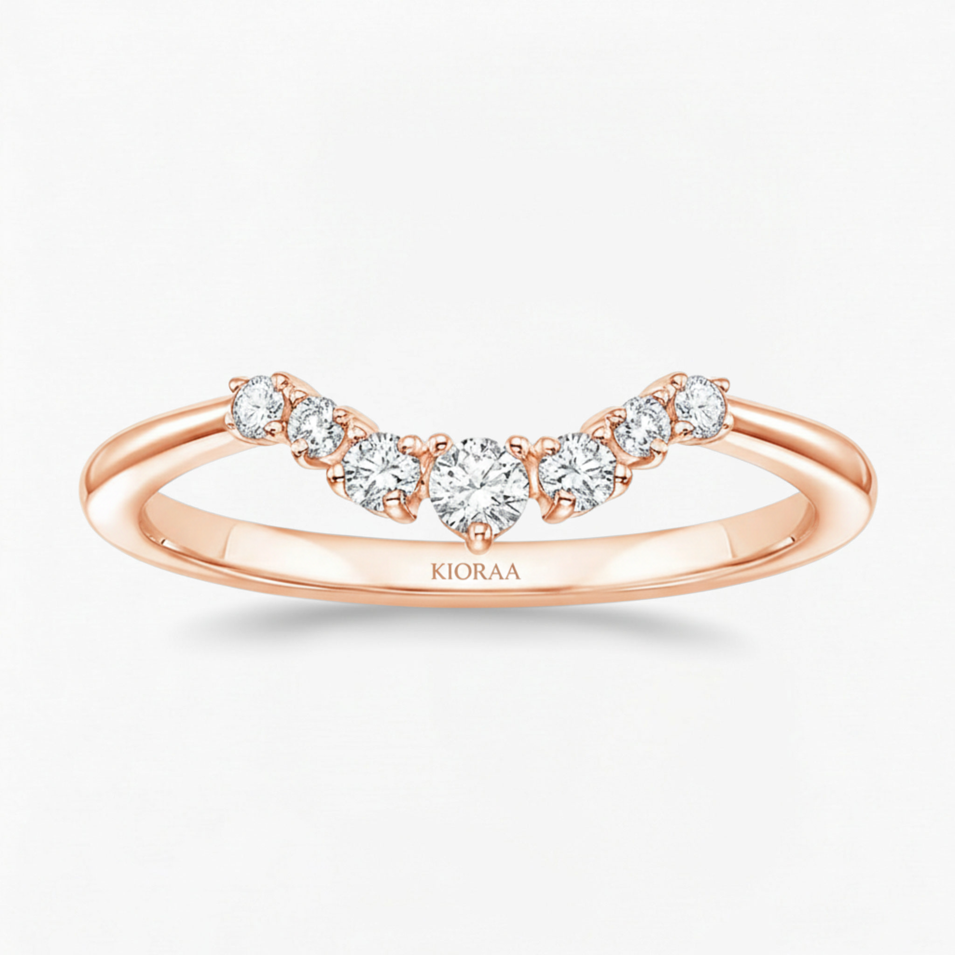 Oval and Marquise Trio Ring with Round Diamond Eternity Wedding Band