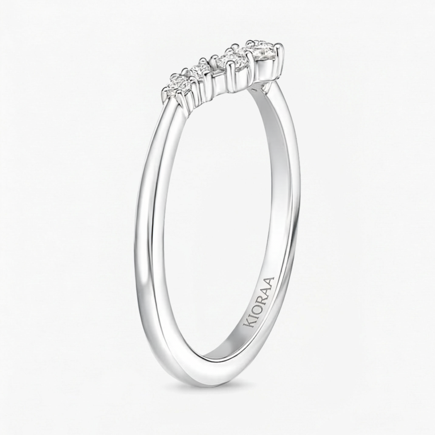 Oval and Marquise Trio Ring with Round Diamond Eternity Wedding Band