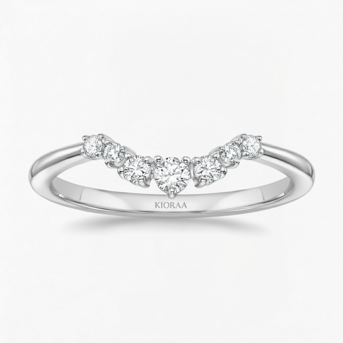 Oval and Marquise Trio Ring with Round Diamond Eternity Wedding Band
