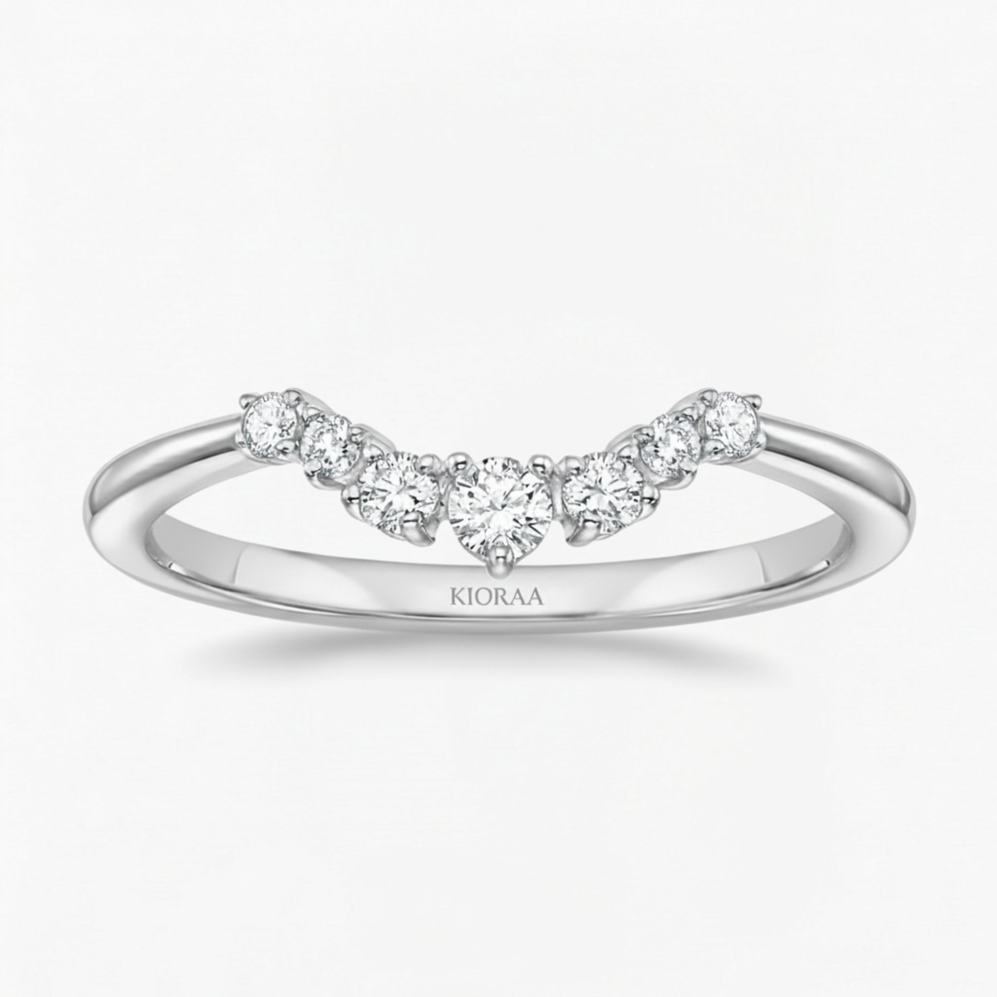 Oval and Marquise Trio Ring with Round Diamond Eternity Wedding Band