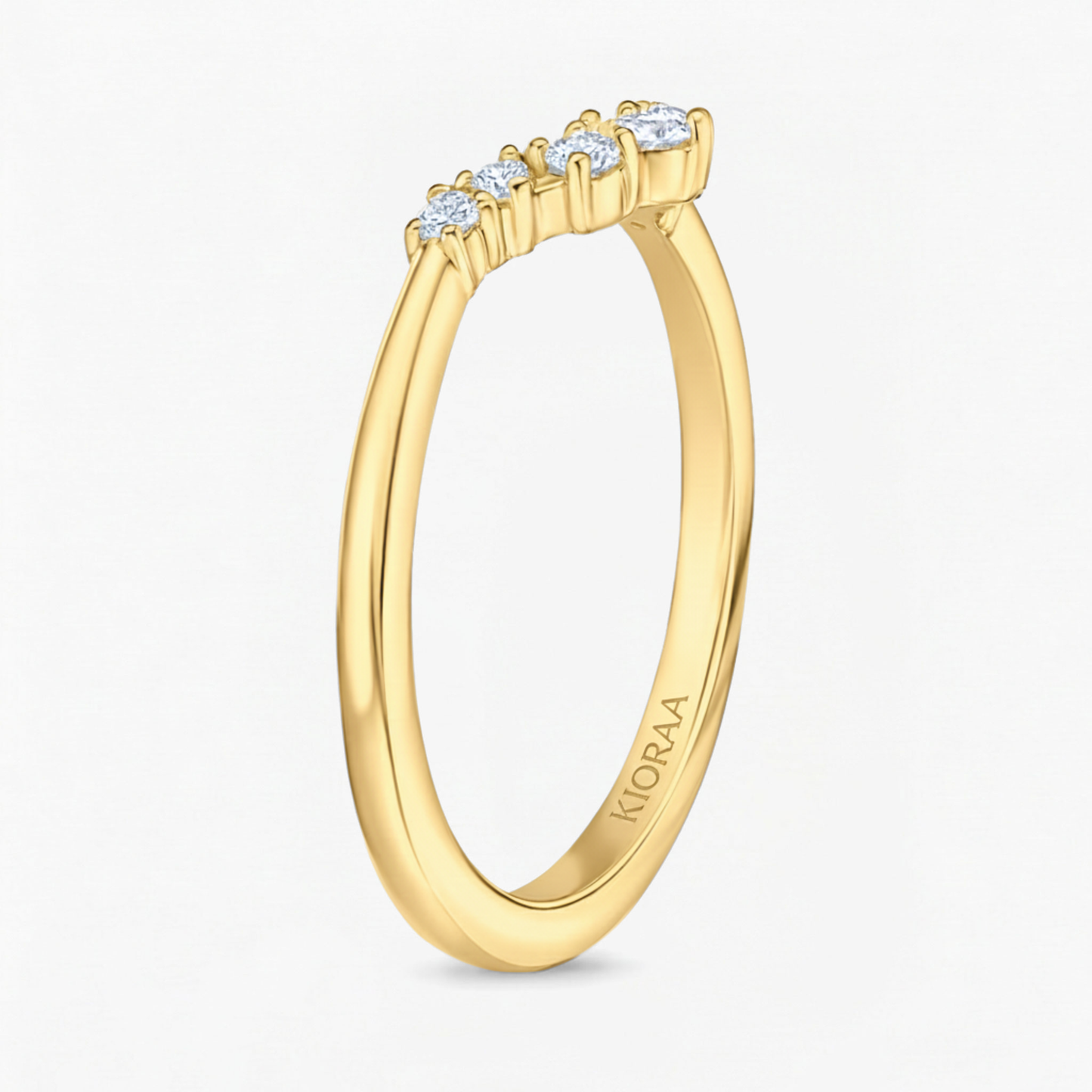 Oval and Marquise Trio Ring with Round Diamond Eternity Wedding Band
