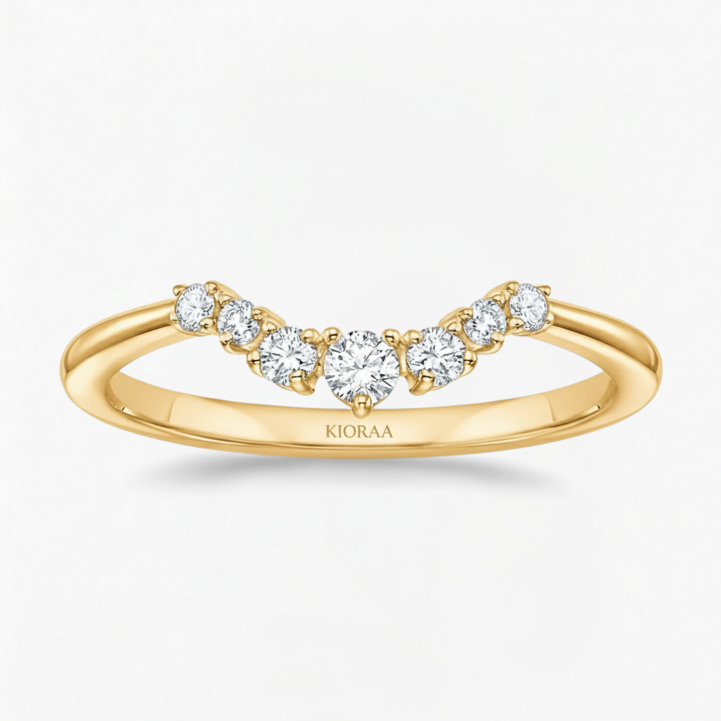 Oval and Marquise Trio Ring with Round Diamond Eternity Wedding Band