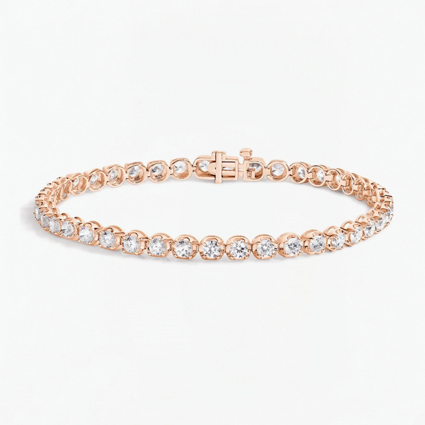 Round Lab Grown Diamond Tennis Bracelet