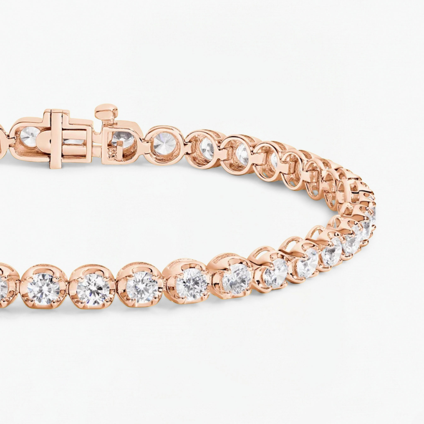 Round Lab Grown Diamond Tennis Bracelet