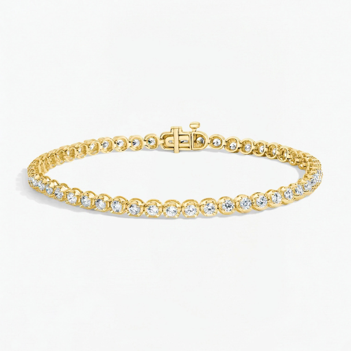 Round Lab Grown Diamond Tennis Bracelet