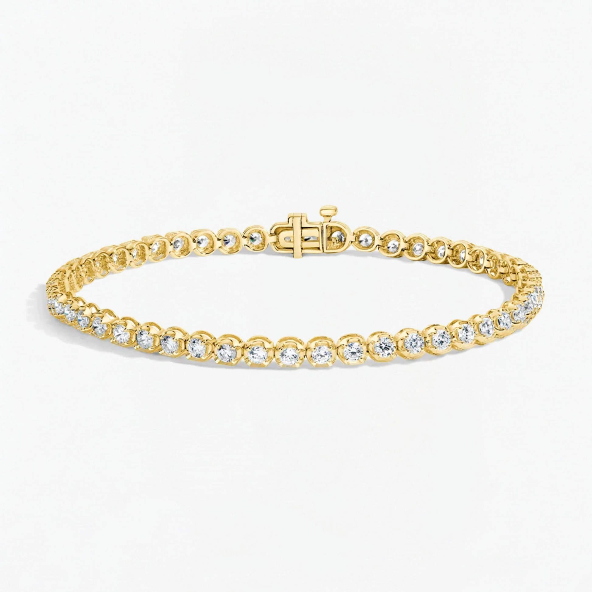 Round Lab Grown Diamond Tennis Bracelet