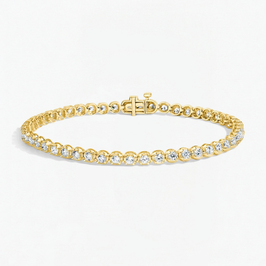 Round Lab Grown Diamond Tennis Bracelet